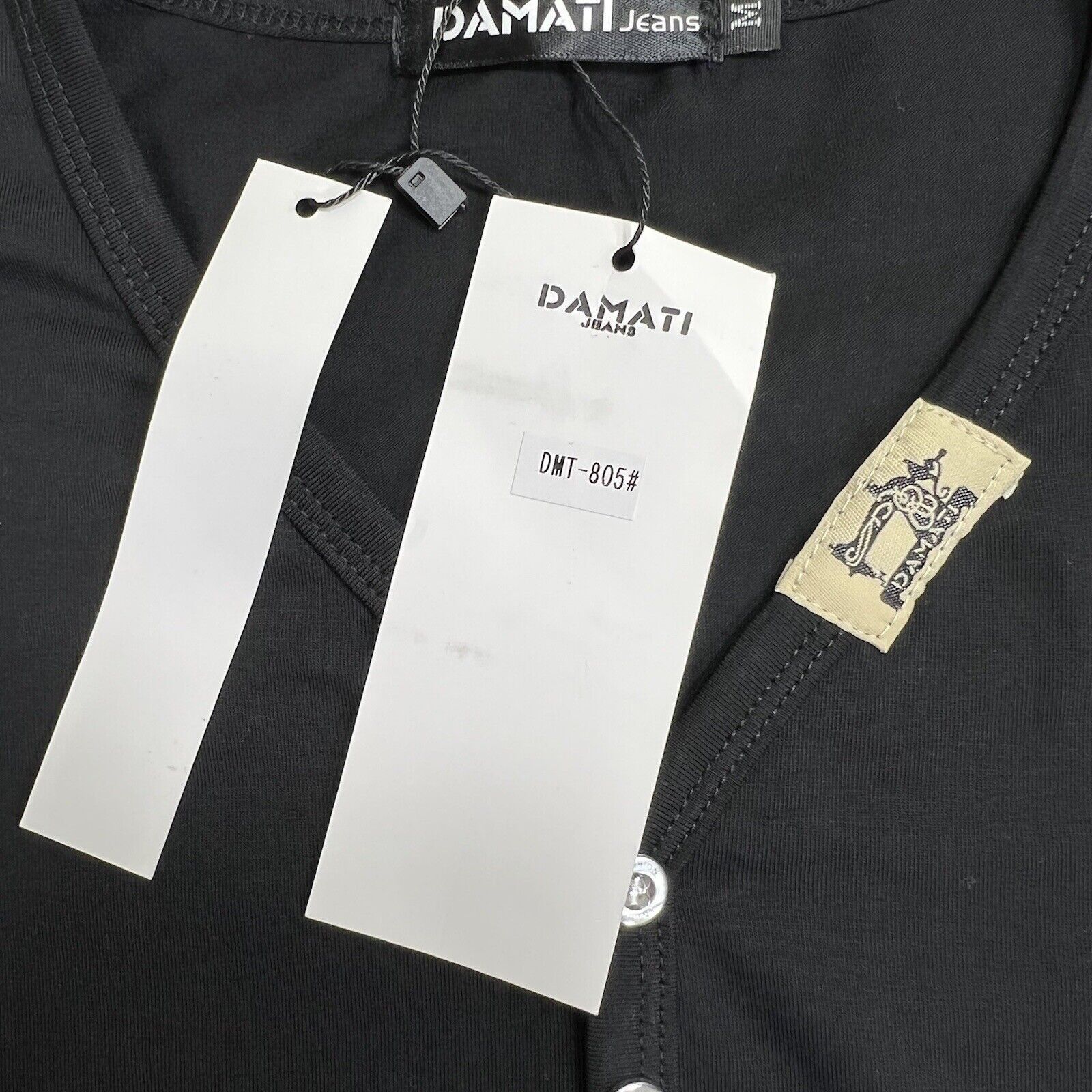 Other Damati Jeans Medium Black Striped Short Sleeve Henley TShirt Size US M / EU 48-50 / 2 - 4 Thumbnail