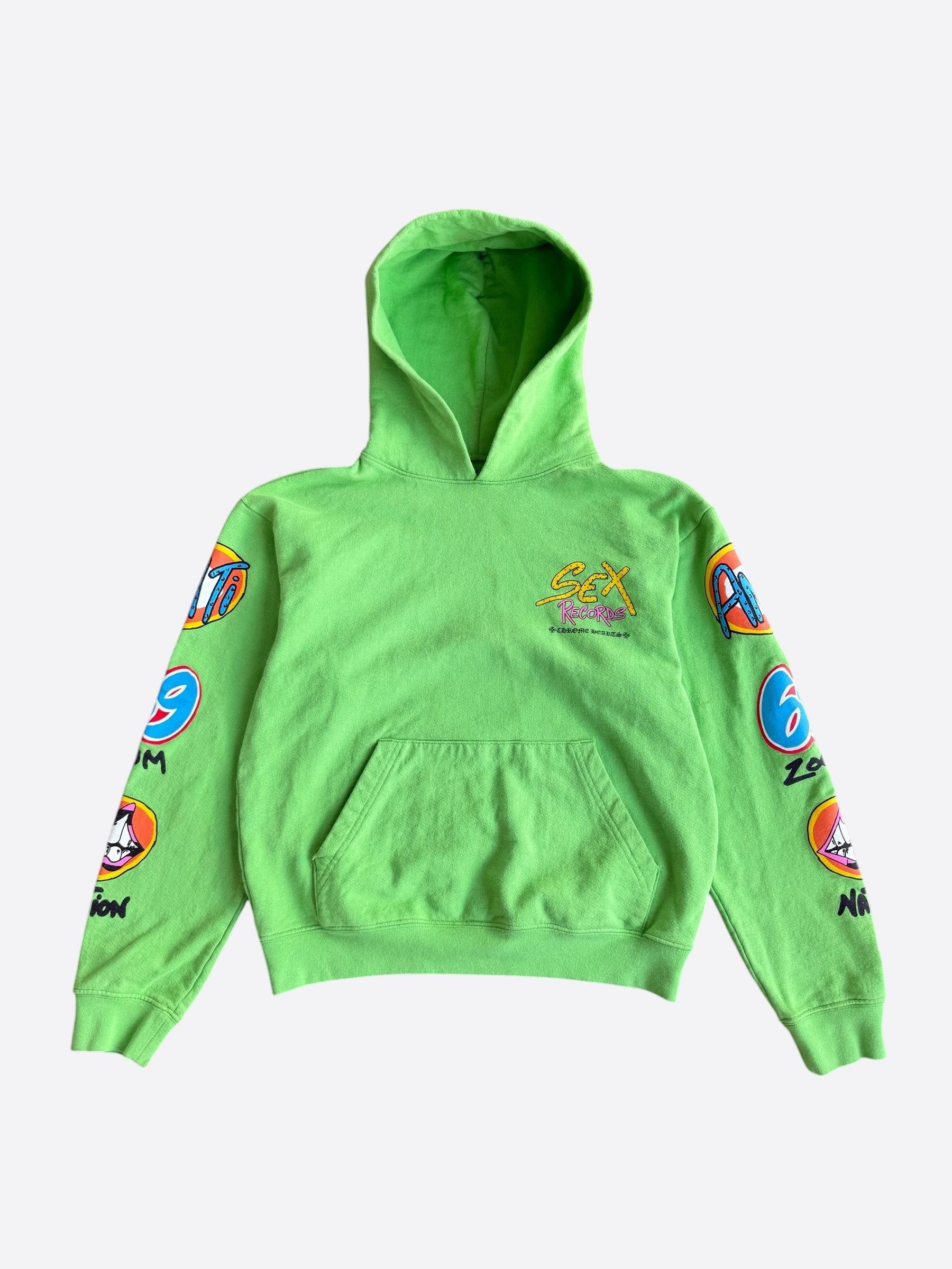 Chrome Hearts Chrome Hearts Green Sex Records Logo Hoodie Size US M / EU 48-50 / 2 - 1 Thumbnail