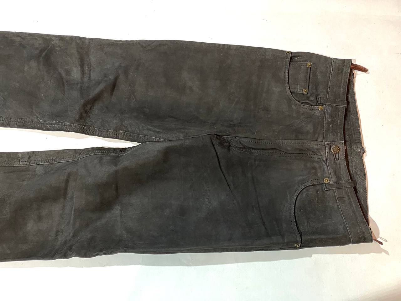 Leather × Vintage Vintage Rare Moto Biker Leather Pants Size US 30 / EU 46 - 6 Thumbnail