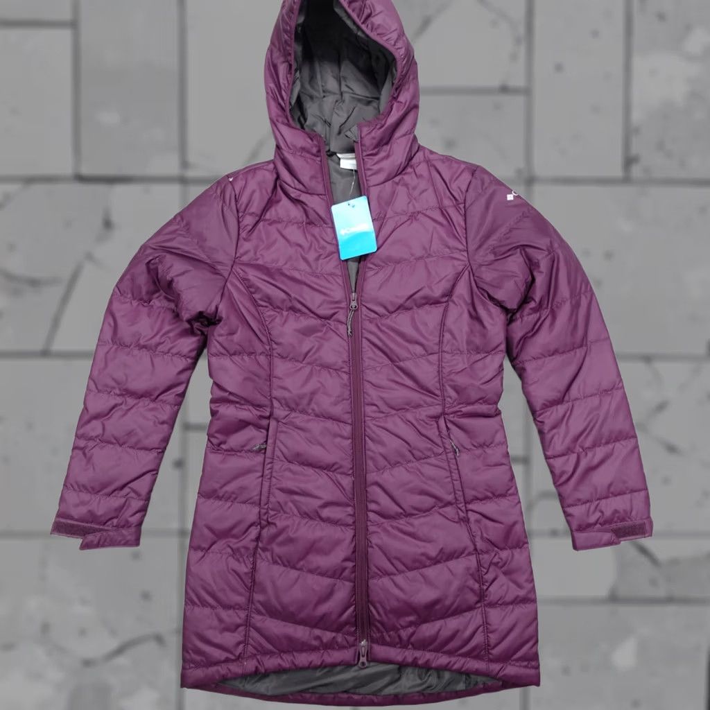 Vintage Columbia Jacket Women Parka Hooded Long Purple XS Waitsburg Ridge XK1684-522 Water Resistant Wind-Resistant Zipped Pockets Logo Size XS / US 0-2 / IT 36-38 - 1 Thumbnail