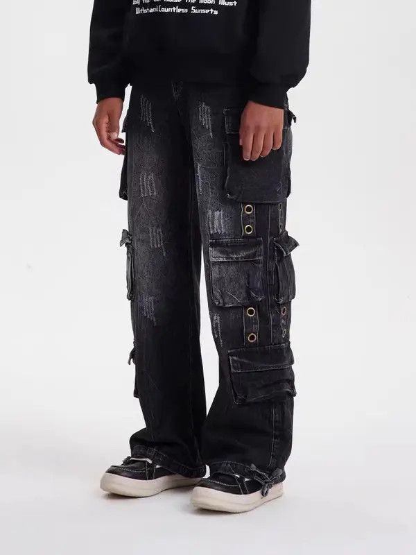 VIBE Vintage washed heavy duty multi-pocket rare jeans Size US 30 / EU 46 - 4 Thumbnail