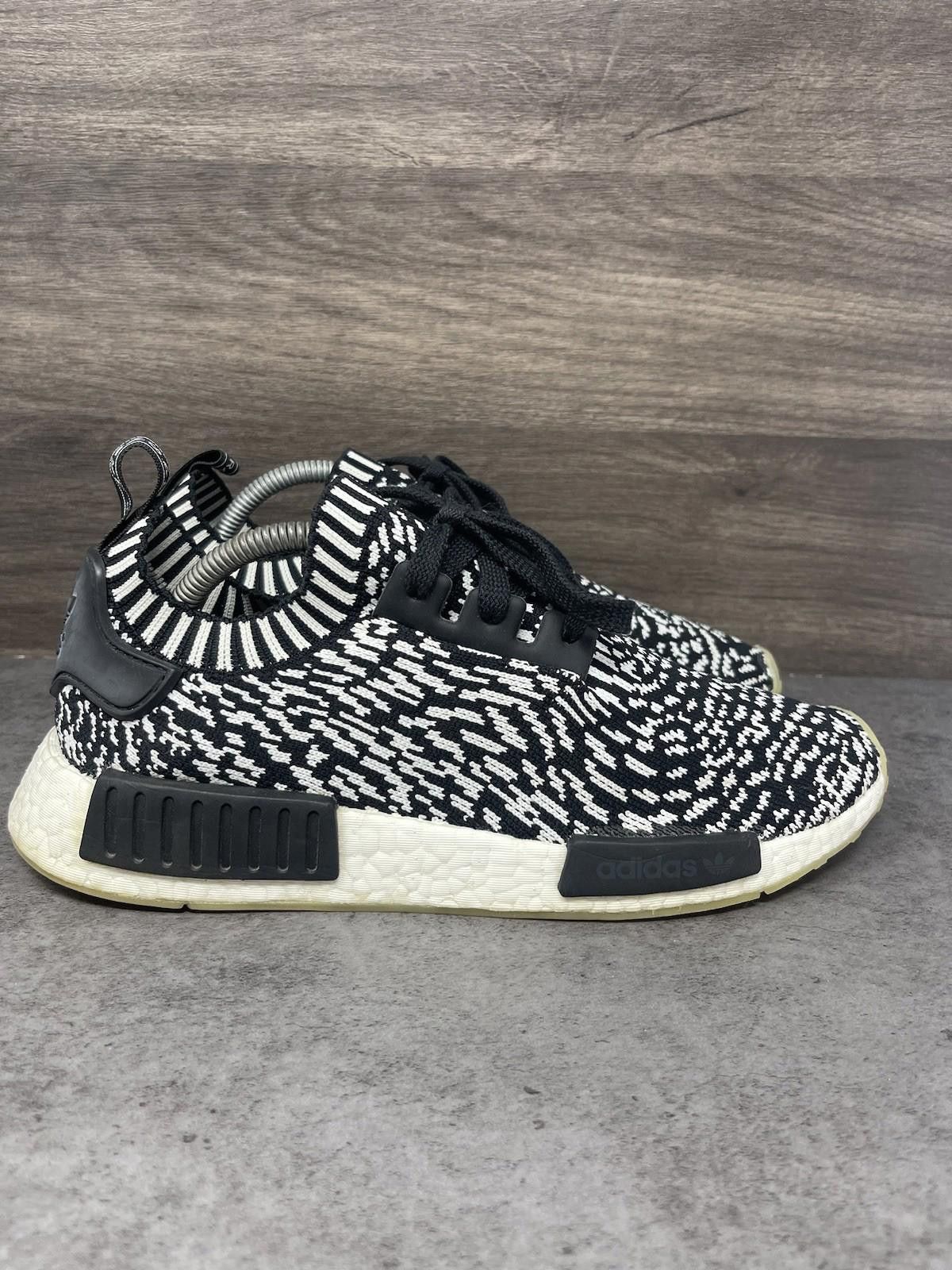 Adidas Adidas NMD R1 Primeknit Zebra Mens Size 8.5 White Black Size US 8.5 / EU 41-42 - 6 Thumbnail