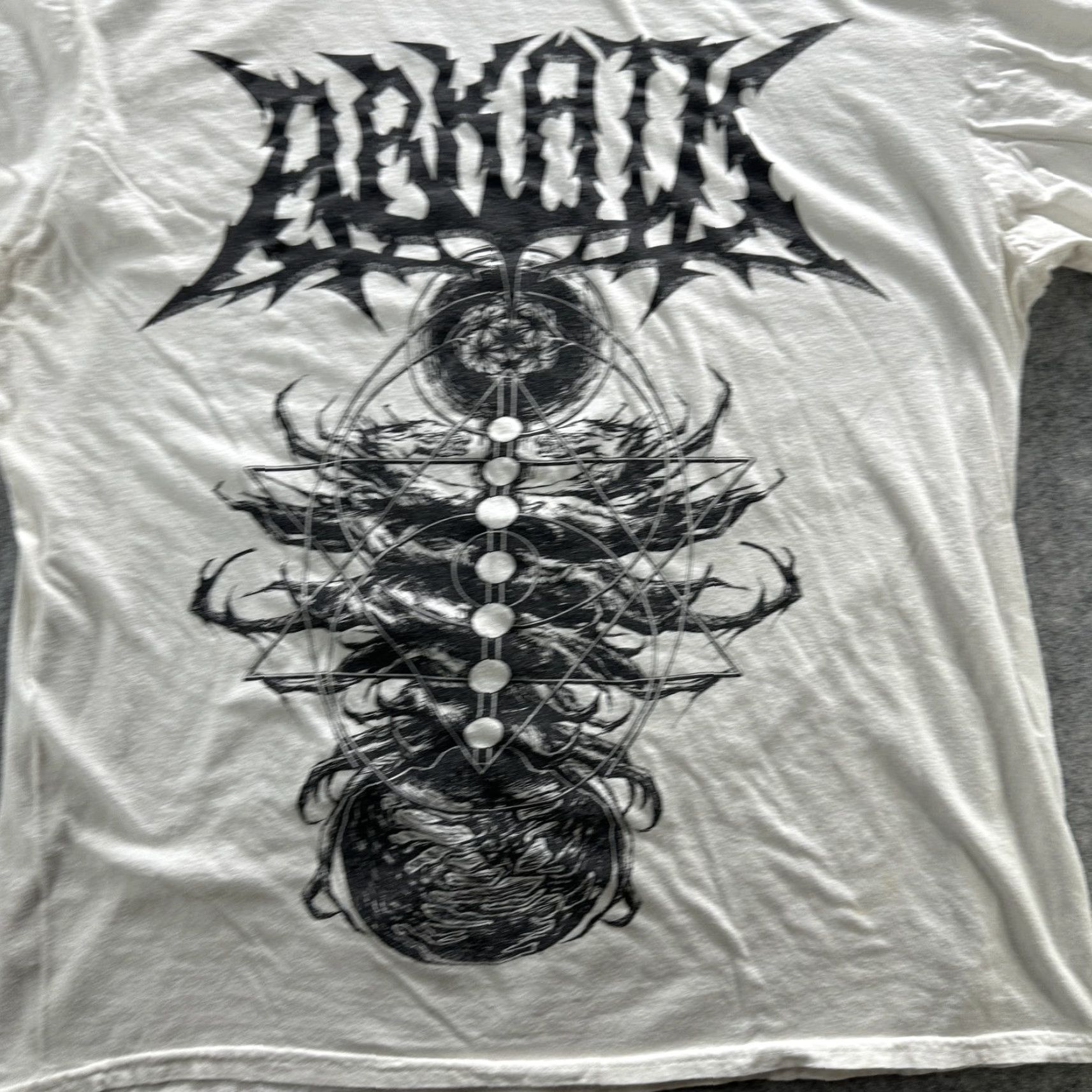 Gildan ARCHSPIRE Death Metal Band T-Shirt Mens Large White Graphic Gildan Jersey 2010s Metalcore Size US L / EU 52-54 / 3 - 4 Thumbnail