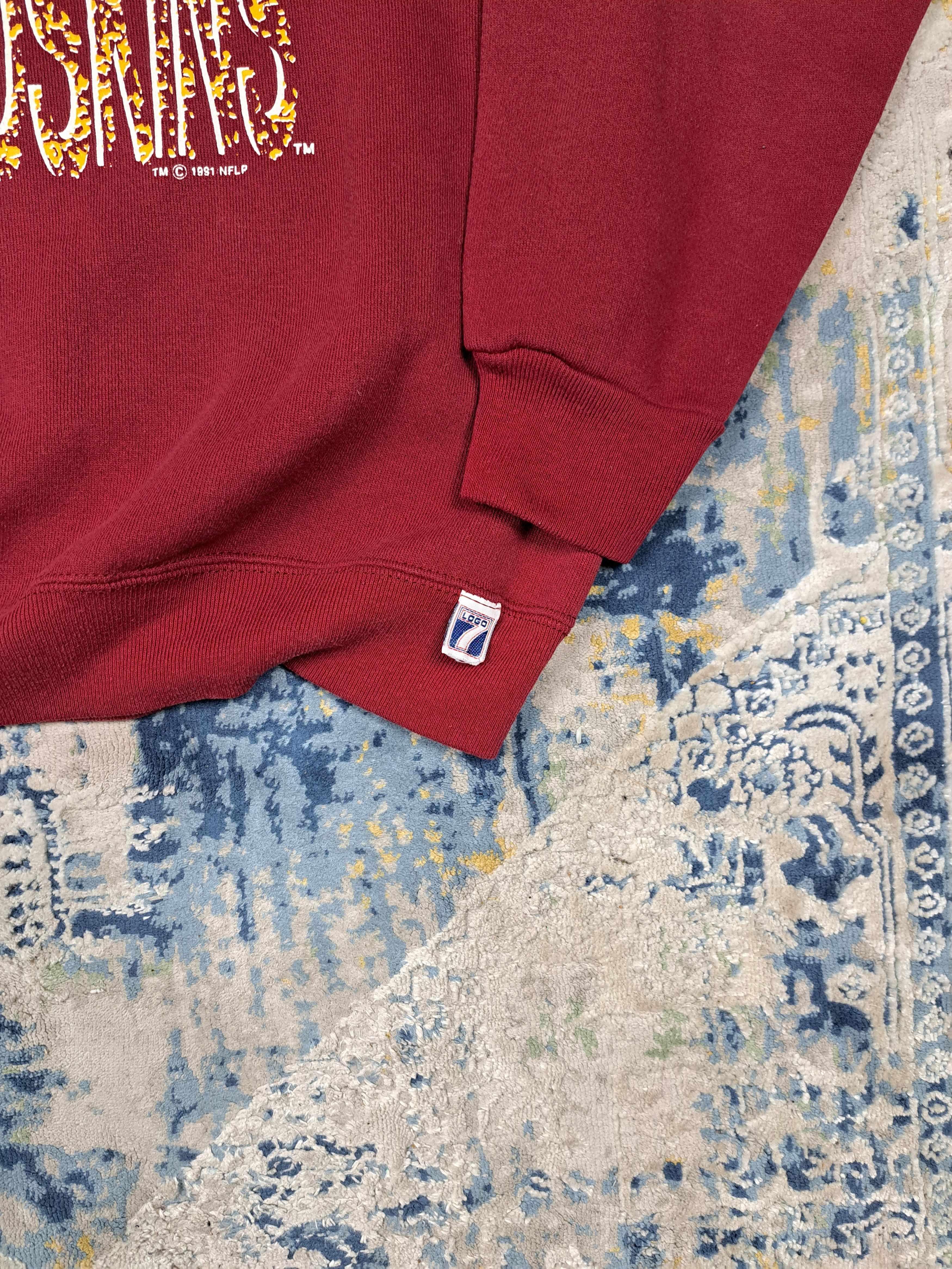 Logo 7 Vintage 1991 Redskins Fullprint Sweatshirt 90s NFL Size US L / EU 52-54 / 3 - 4 Thumbnail