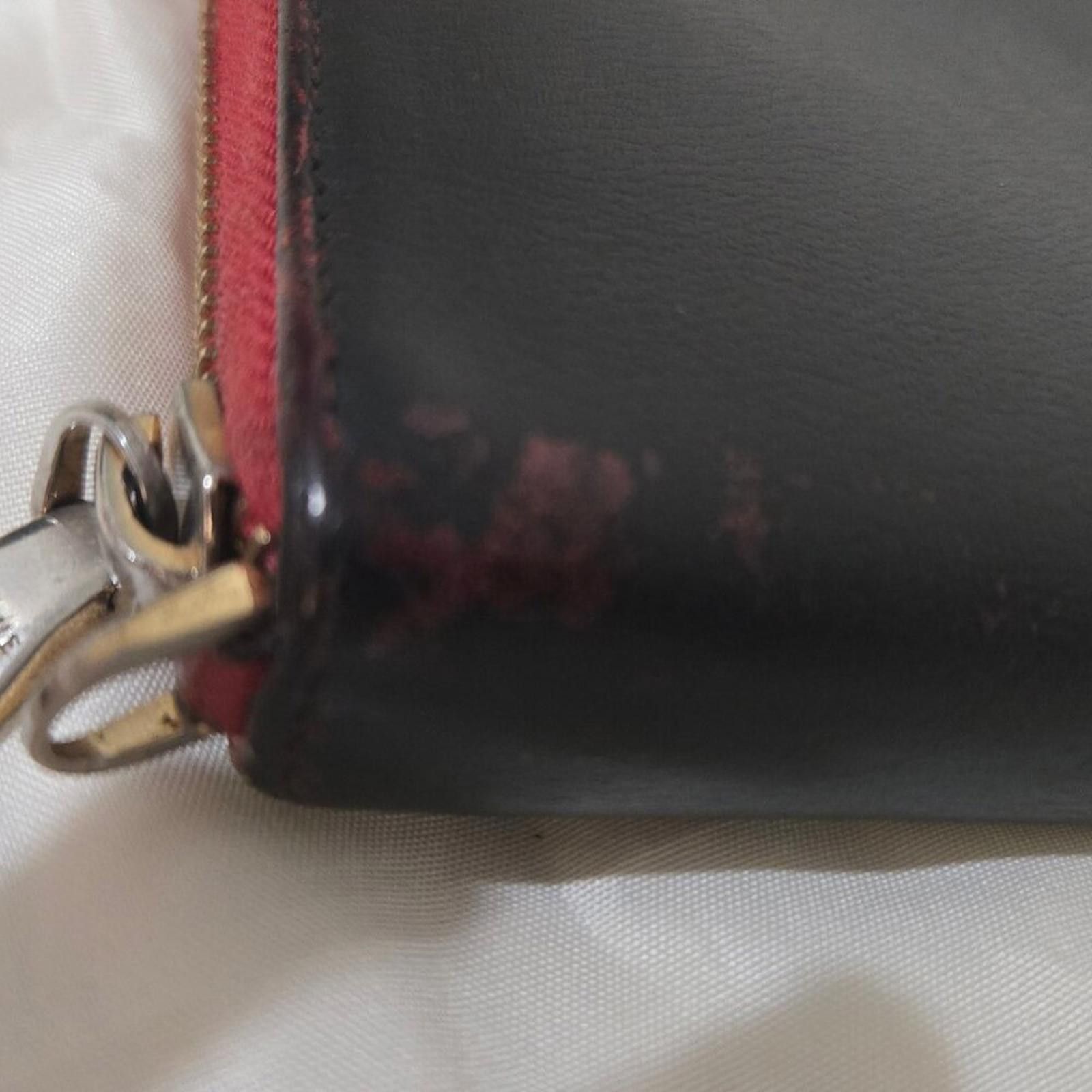 Loewe Authentic LOEWE Zip-Around Leather Wallet – Red & Black Size ONE SIZE - 3 Thumbnail