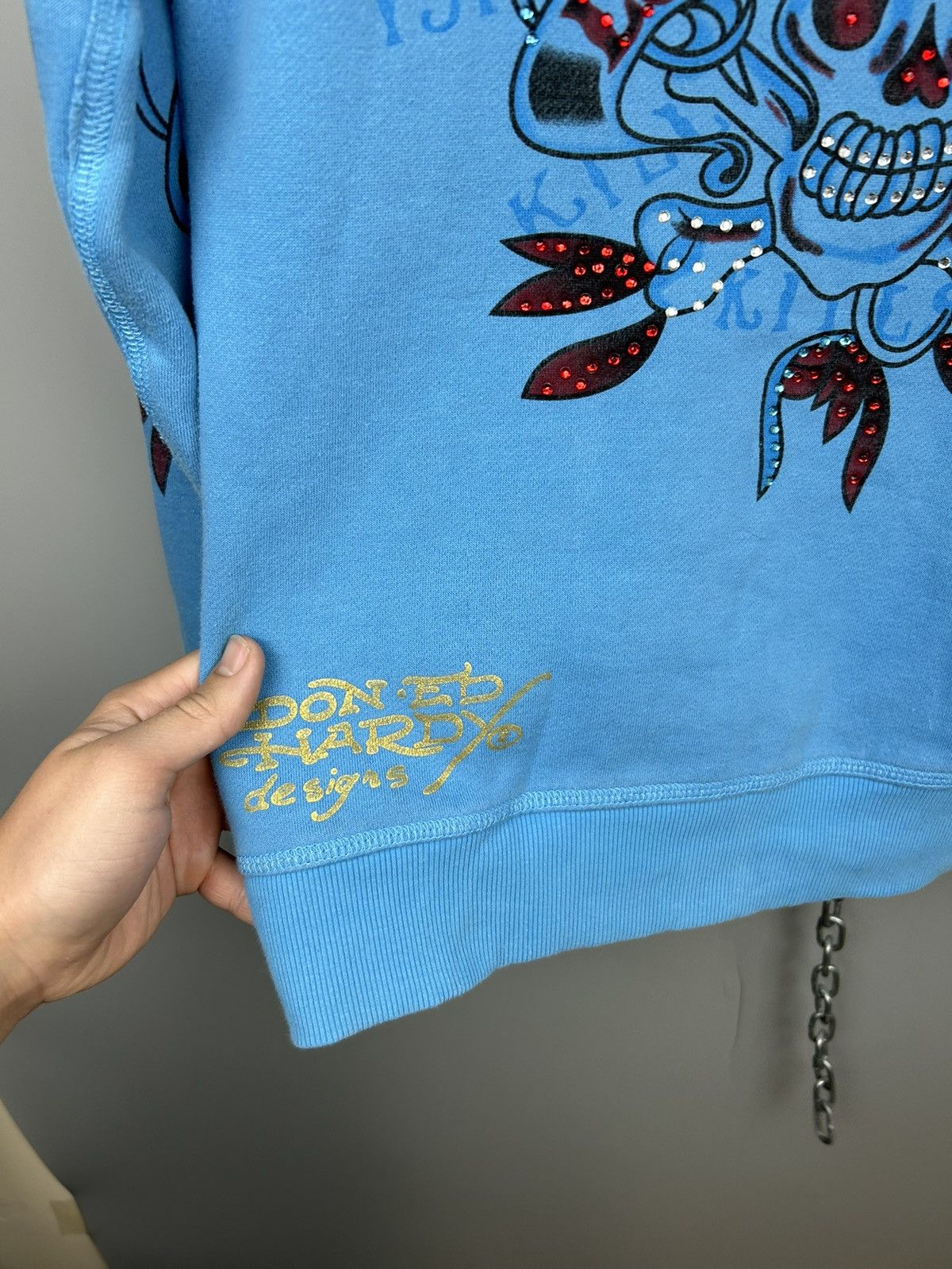 Christian Audigier × Ed Hardy × Vintage Vintage Ed Hardy Zip Up Hoodie Size XL / US 12-14 / IT 48-50 - 18 Thumbnail