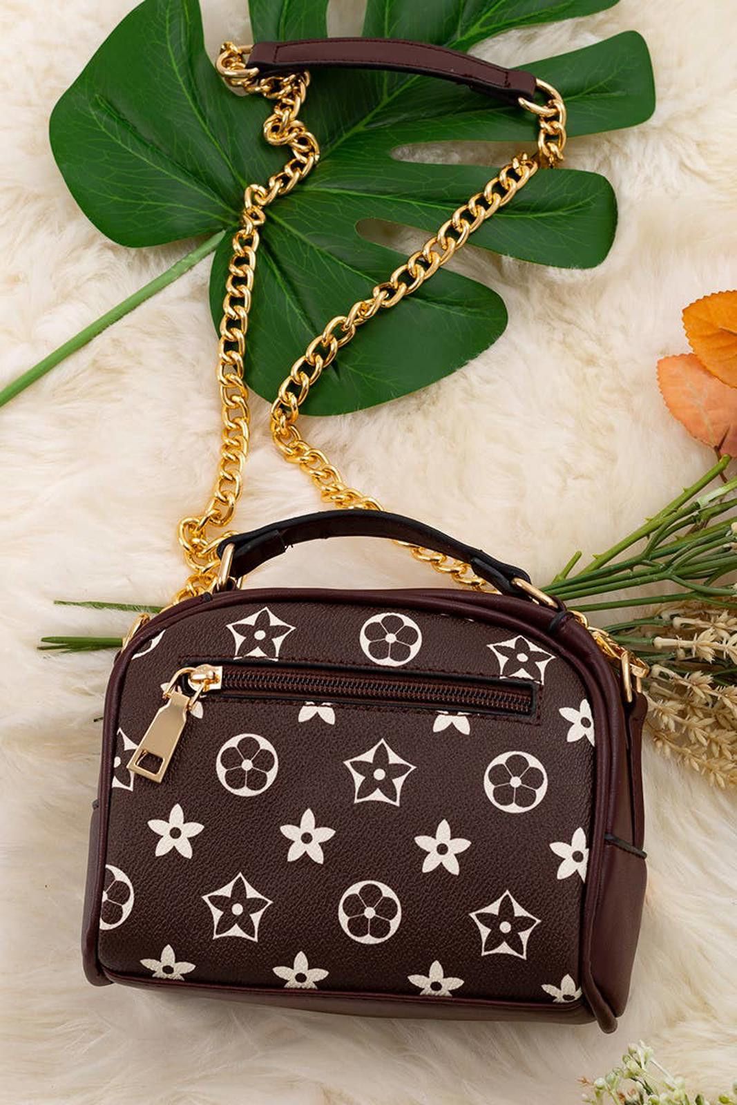 Other BROWN/MAROON STAR PRINTED INSPIRED SATCHEL Size ONE SIZE - 2 Thumbnail