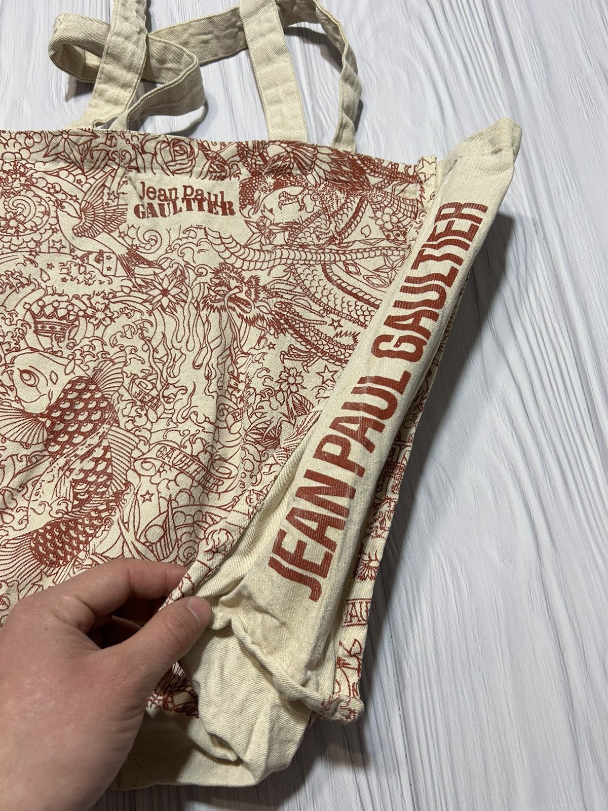 Vintage JPG Jean Paul Gaultier Dragon Fish Animal Shopper Bag Size ONE SIZE - 8 Thumbnail