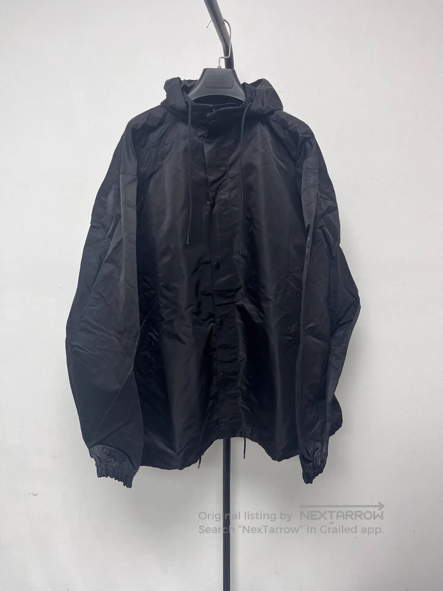 Balenciaga balenciaga black hooded long coat for men. Size US M / EU 48-50 / 2 - 2 Thumbnail