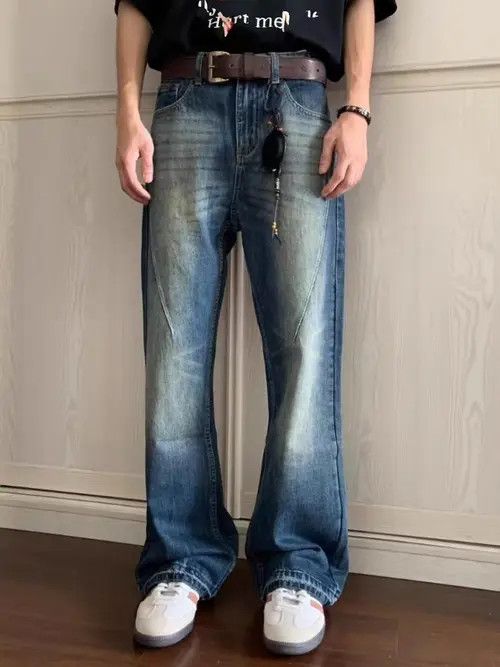 VIBE Retro heavy wash handmade micro flared jeans Size US 32 / EU 48 - 7 Thumbnail
