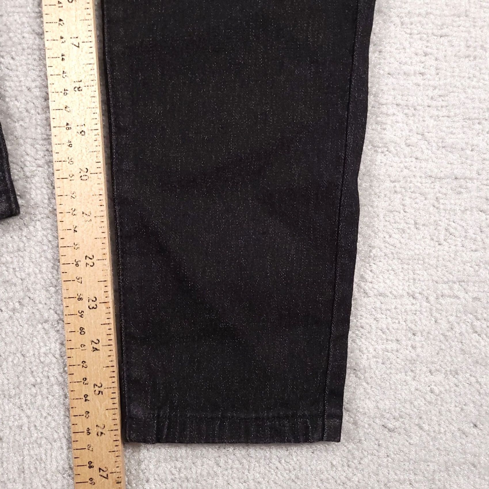 Denime DG2 Diane Gilman Pull On Jeans Women's PXS Black Stretch Denim Skinny Pants Size 26" / US 2 / IT 38 - 6 Thumbnail