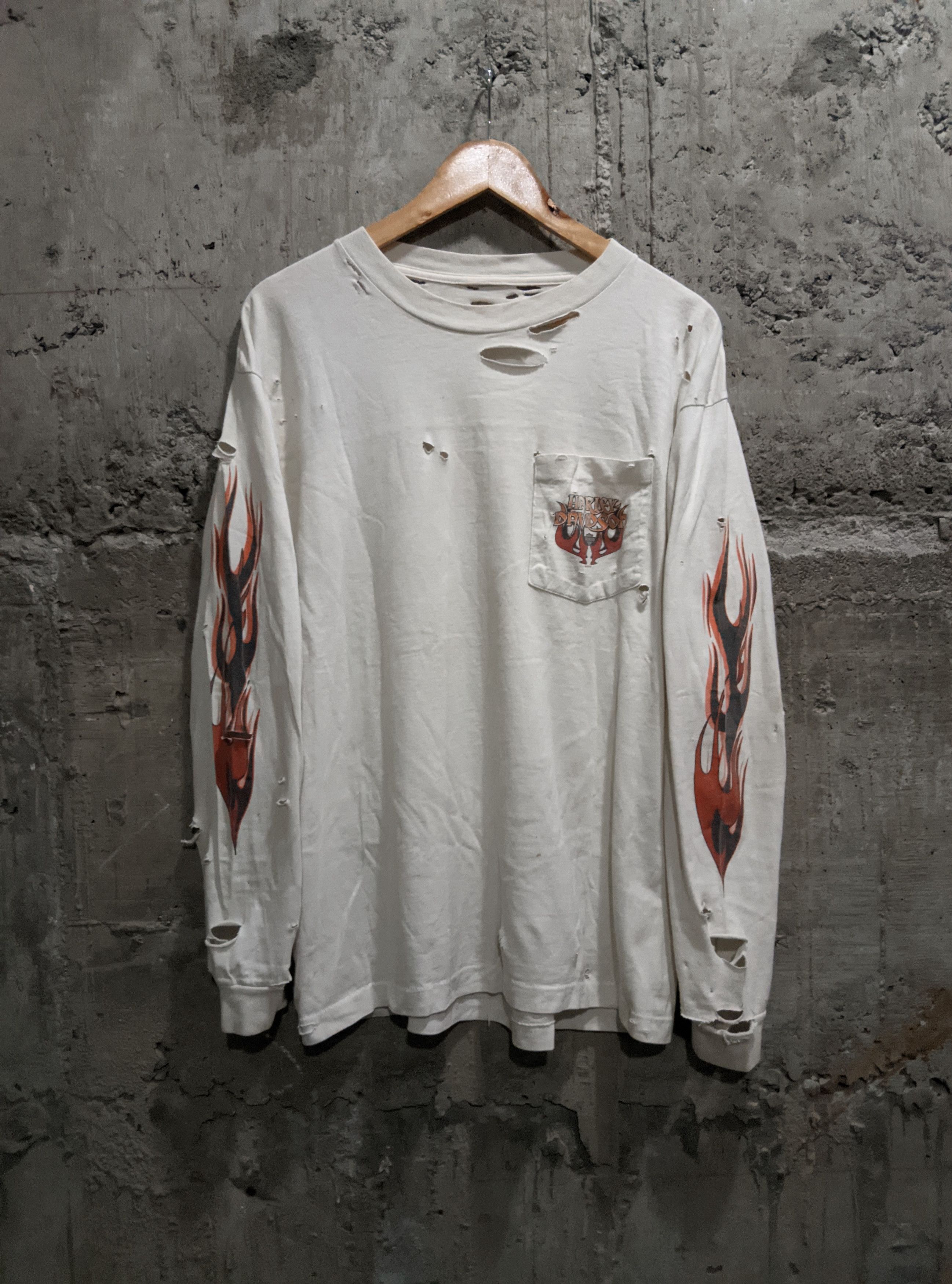 Harley Davidson Vintage thrashed Harley Davidson flames distressed WCC ERD Size US L / EU 52-54 / 3 - 2 Thumbnail