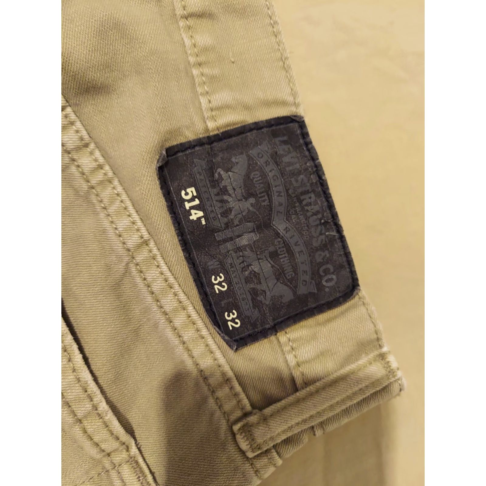 Levi's VINTAGE Levis 514 Jeans Slim Straight 32x32 Beige Denim Pants Mens Jeans Slim Stretch Regular 32 Mens Size US 32 / EU 48 - 3 Thumbnail