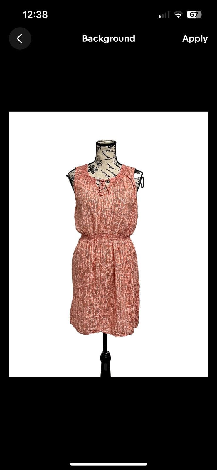 Loft Ann Taylor LOFT Coral Chevron Semi Sheer Blouson Mini M Size M / US 6-8 / IT 42-44 - 1 Thumbnail