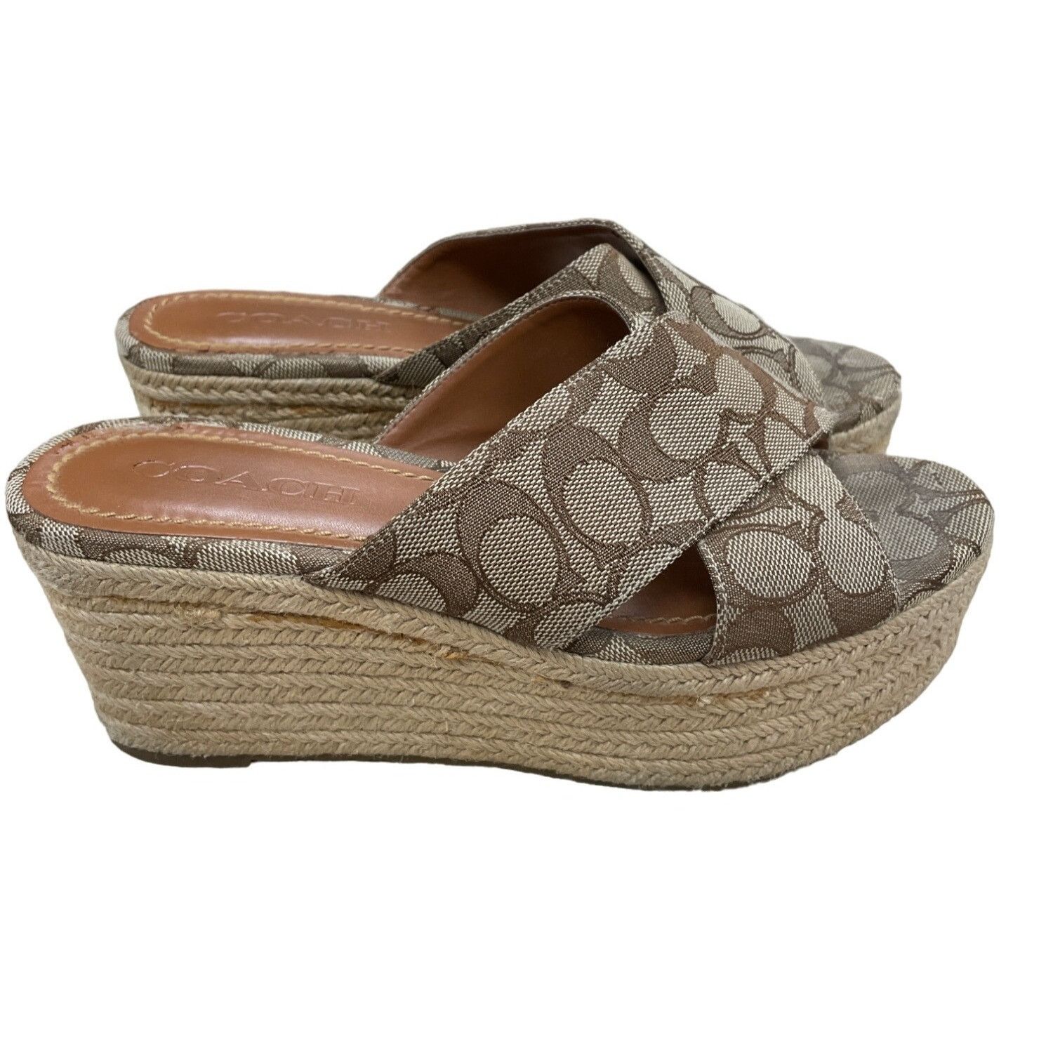 Coach Coach Women s Slide Espadrille Wedge Sandal Size 8 SKU1456 Grailed