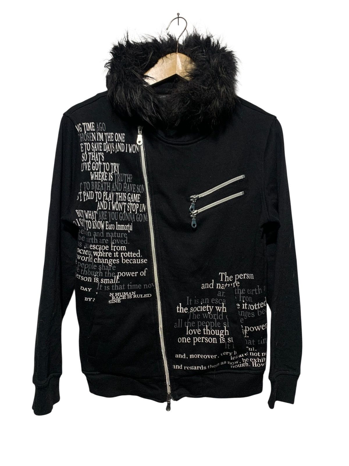 If Six Was Nine The bay garden asymmetric poem fur hoodie LGB style Size US M / EU 48-50 / 2 - 4 Thumbnail