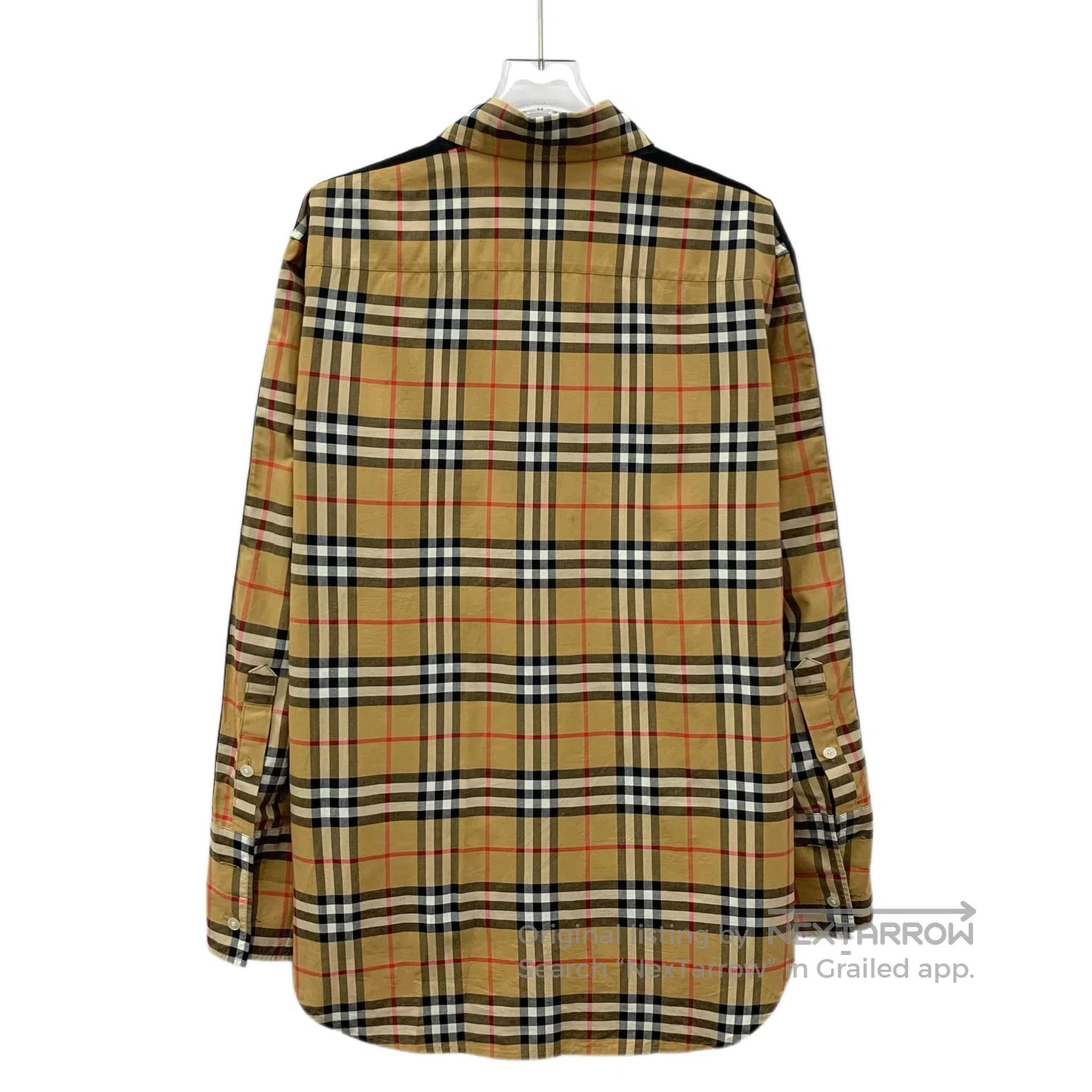 Burberry Burberry Dark Brown Classic Plaid Design Cotton Notched La Size US XS / EU 42 / 0 - 2 Thumbnail