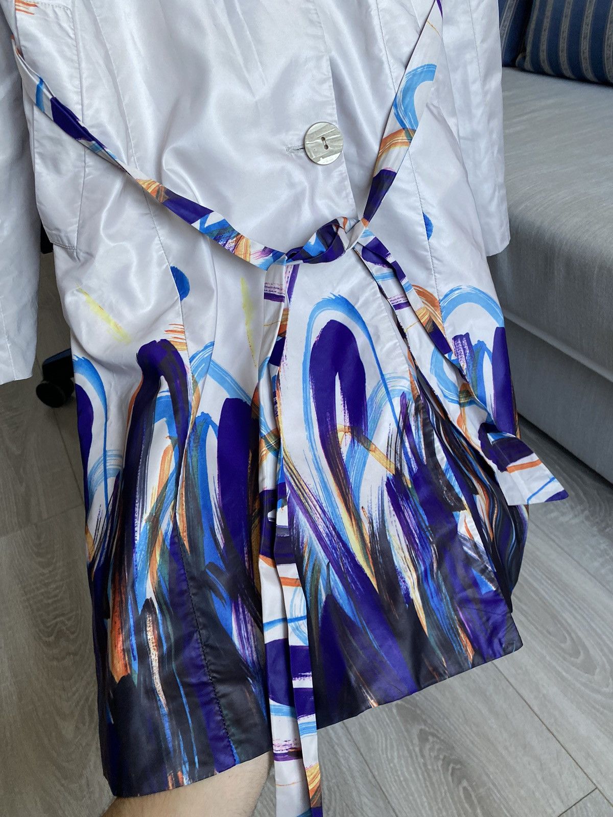 Designer × Kenzo Kenzo tranch coat long with belt Multicolor Size M / US 6-8 / IT 42-44 - 7 Thumbnail
