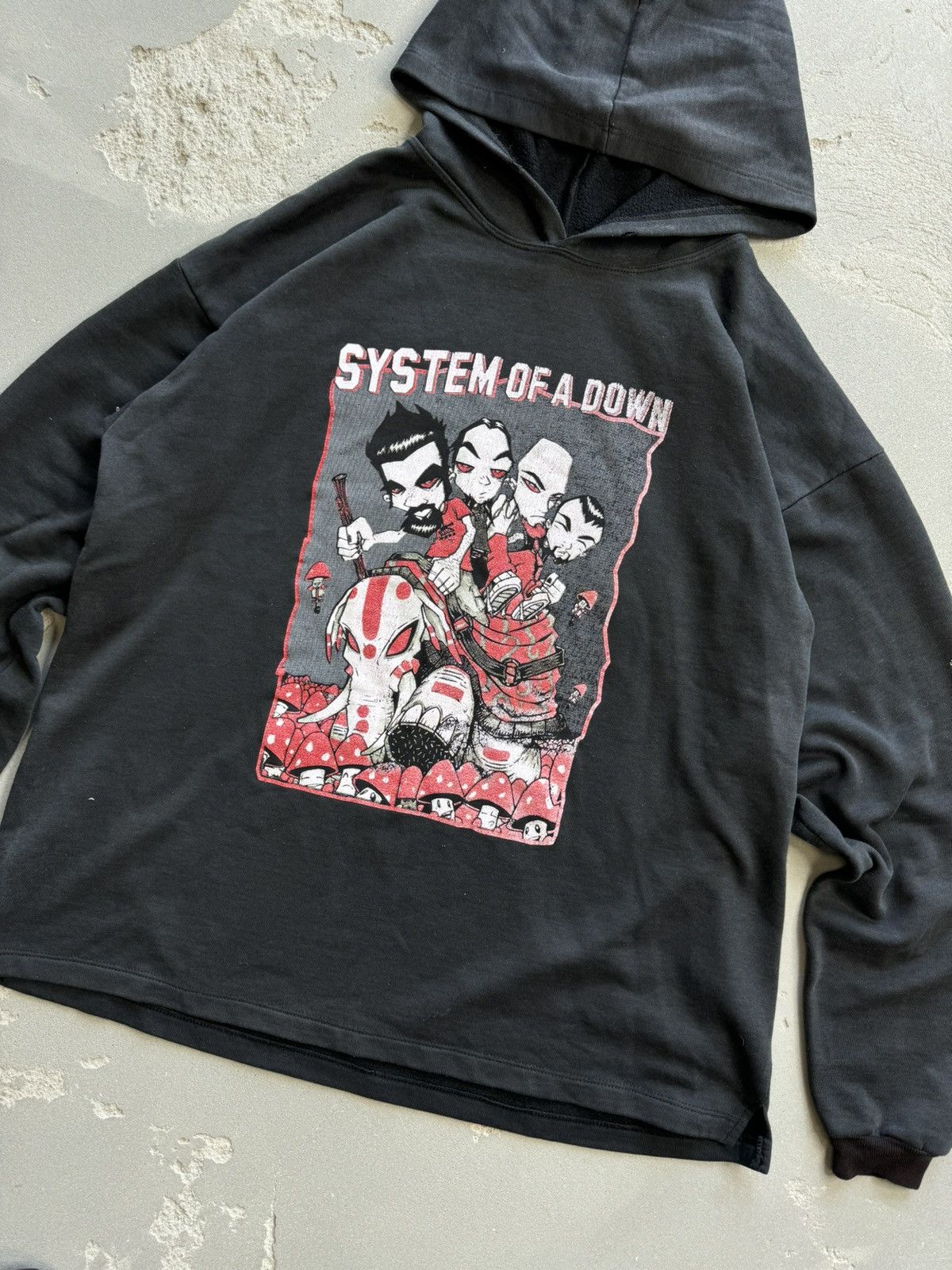 Band Tees × Vintage Vintage System Of A Down Mushrooms 90's Euro Hoodie Size US L / EU 52-54 / 3 - 3 Thumbnail
