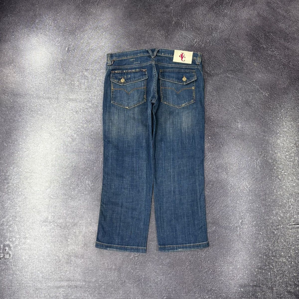 Versace Jeans Couture Versace Jeans Couture Women’s Faded Blue Denim Cropped Jeans Size 30" / US 8 / IT 44 - 2 Thumbnail