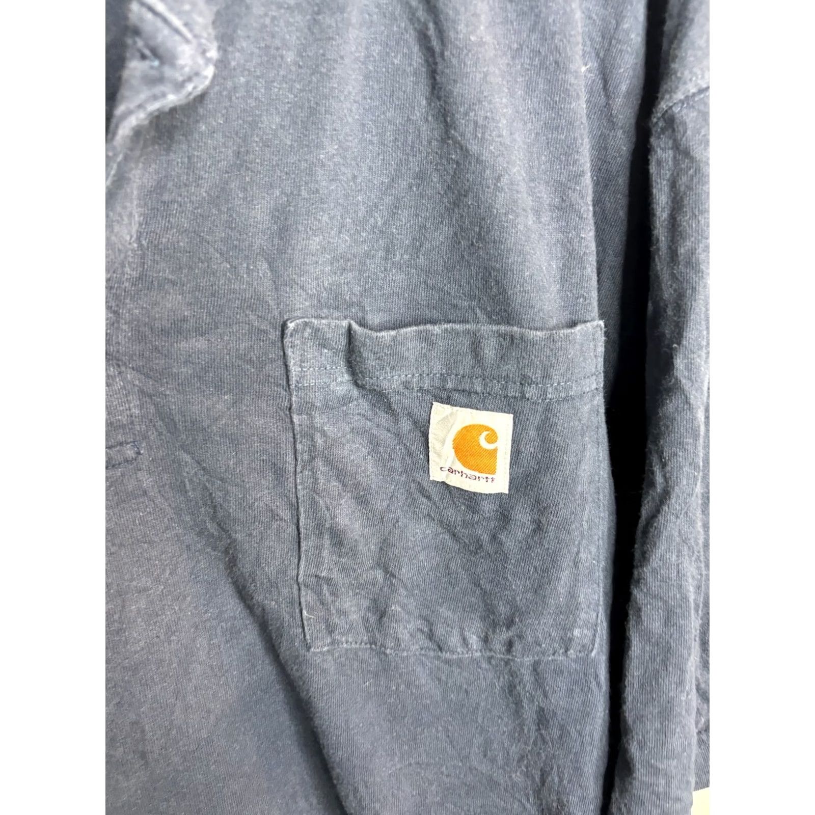Carhartt Carhartt Button Shirt Men's Blue Cotton Loose Pocket Henley Size 3XL Size US XXL / EU 58 / 5 - 2 Thumbnail
