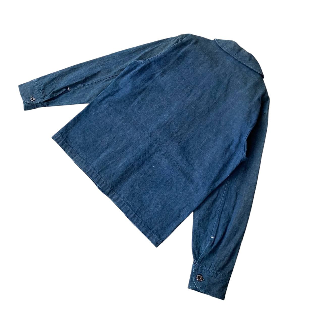 Vintage Vintage 40s-60s Shawl Collar French Blue Chore Denim Jacket Size US L / EU 52-54 / 3 - 14 Thumbnail