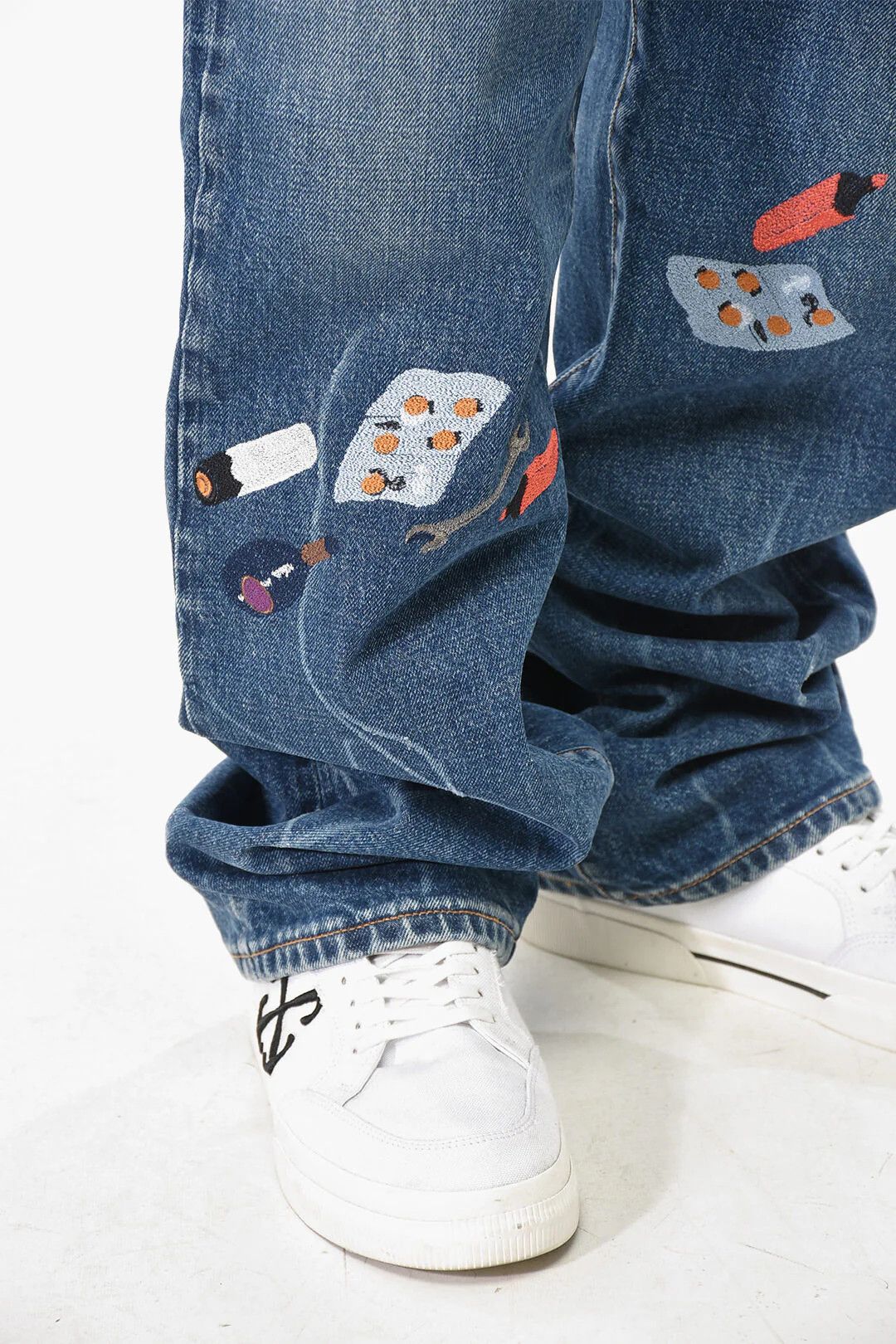 Off-White og1mm0526 Slim Fit Jeans in Blue Size US 31 - 4 Thumbnail