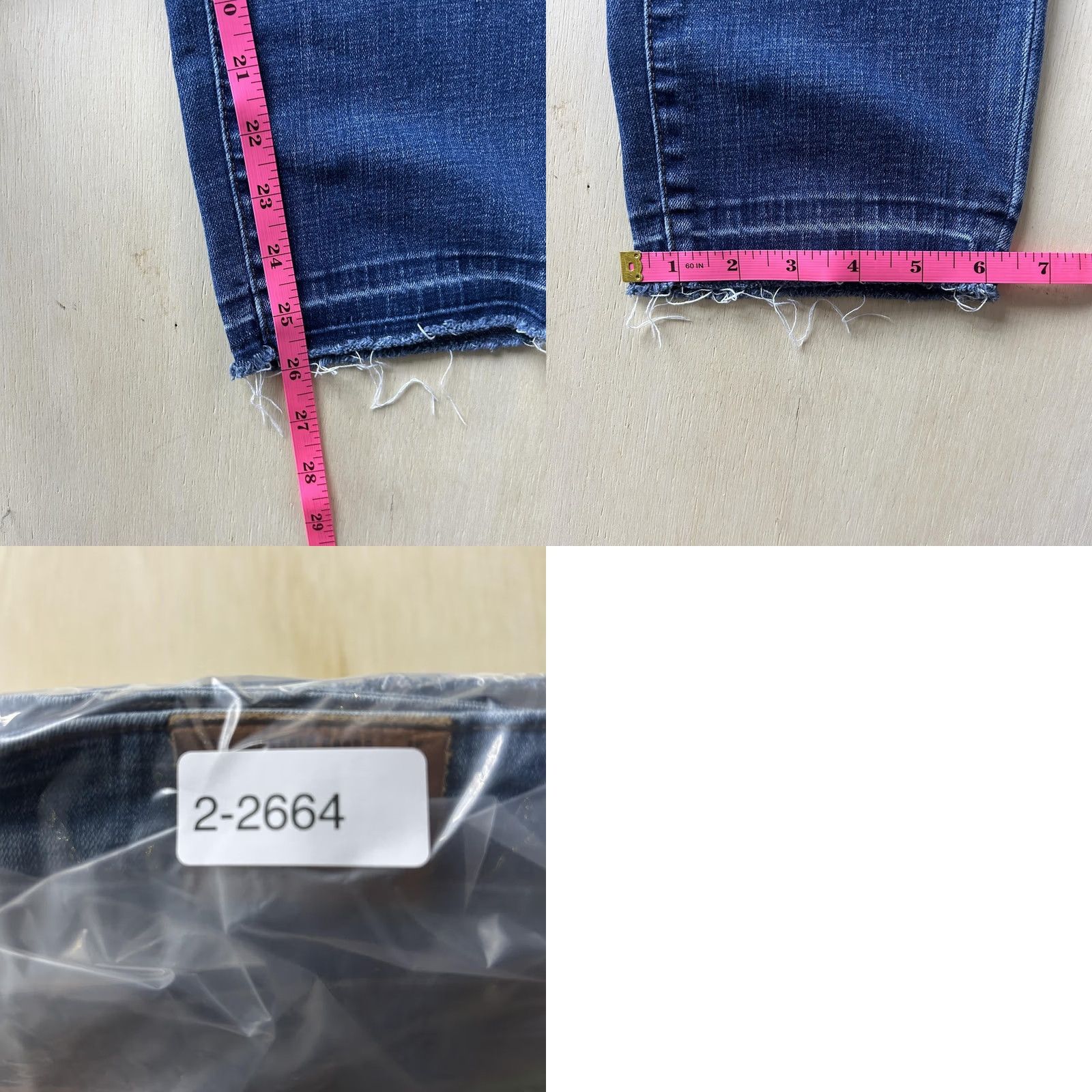 Lucky Brand Lucky Brand Skinny Jeans Womens 10/30 Medium Wash Blue Distressed Raw Hem Denim Jeans Size 32" / US 10 / IT 46 - 8 Thumbnail