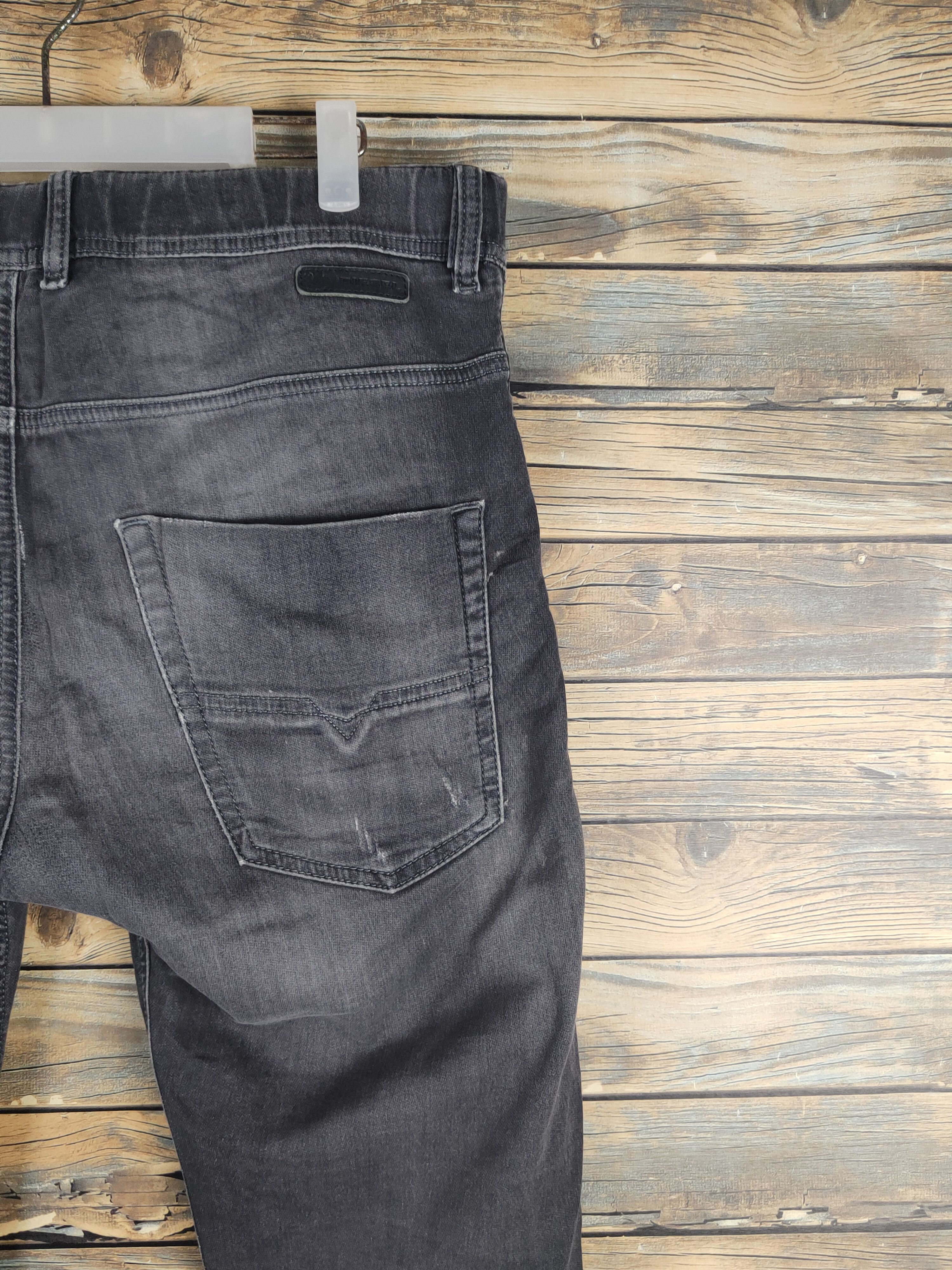 Diesel DL Diesel Black Ripped Soft Jeans sweatpants #46-237T Size US 33 - 12 Thumbnail