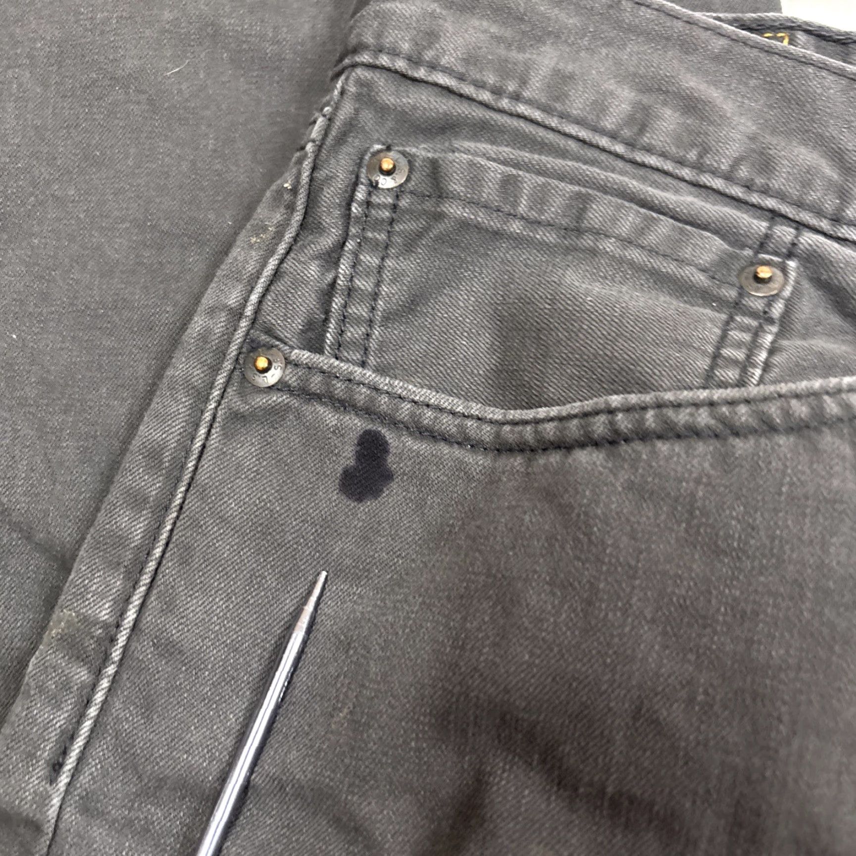 Levi's Levi's Jeans Pants Men 38W 34L Dark Gray White Tab Regular 505 Straight Denim Jeans Mens Size US 38 / EU 54 - 6 Thumbnail