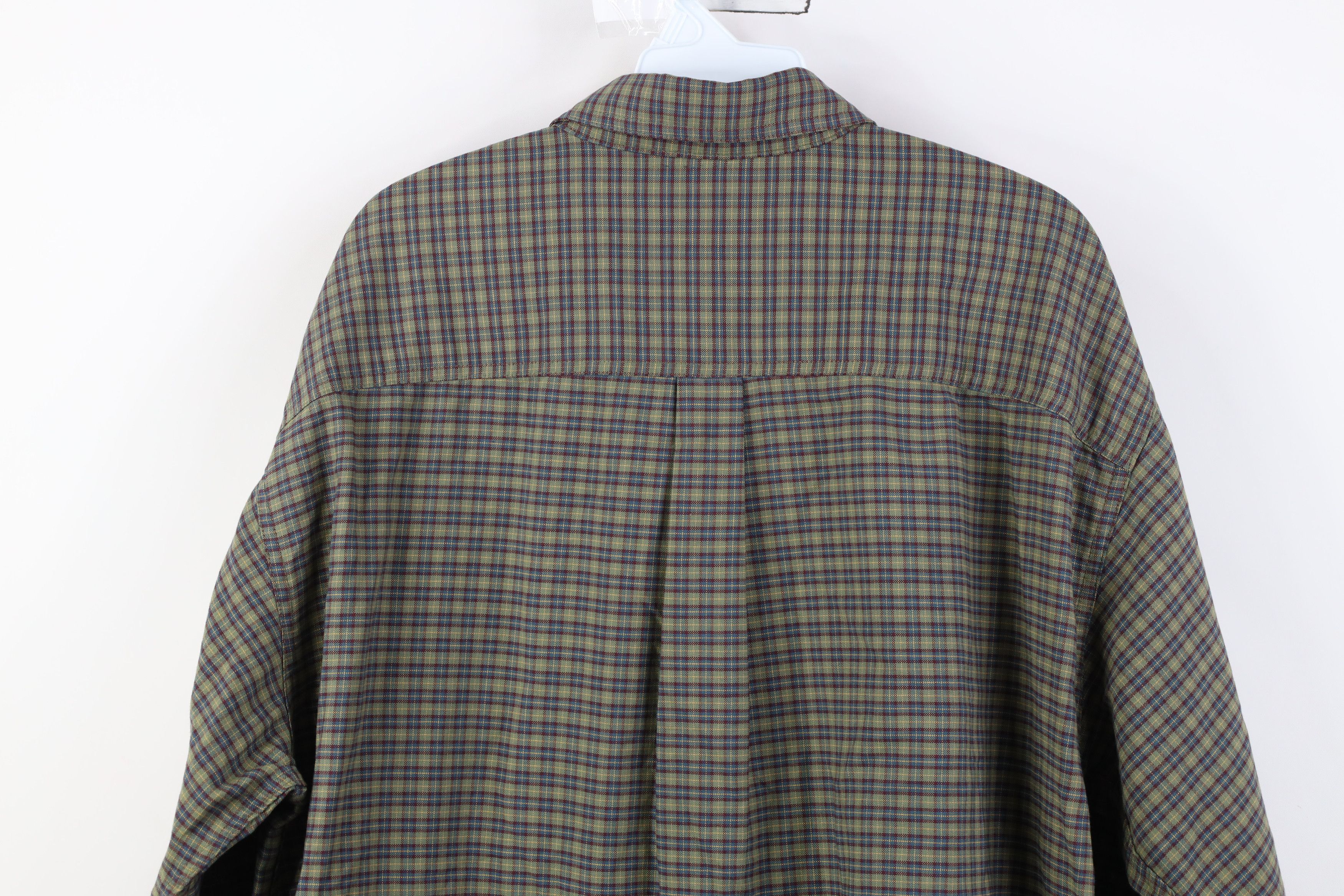 L.L. Bean Vintage 90s LL Bean Button Down Shirt Green Plaid USA Size US L / EU 52-54 / 3 - 10 Thumbnail