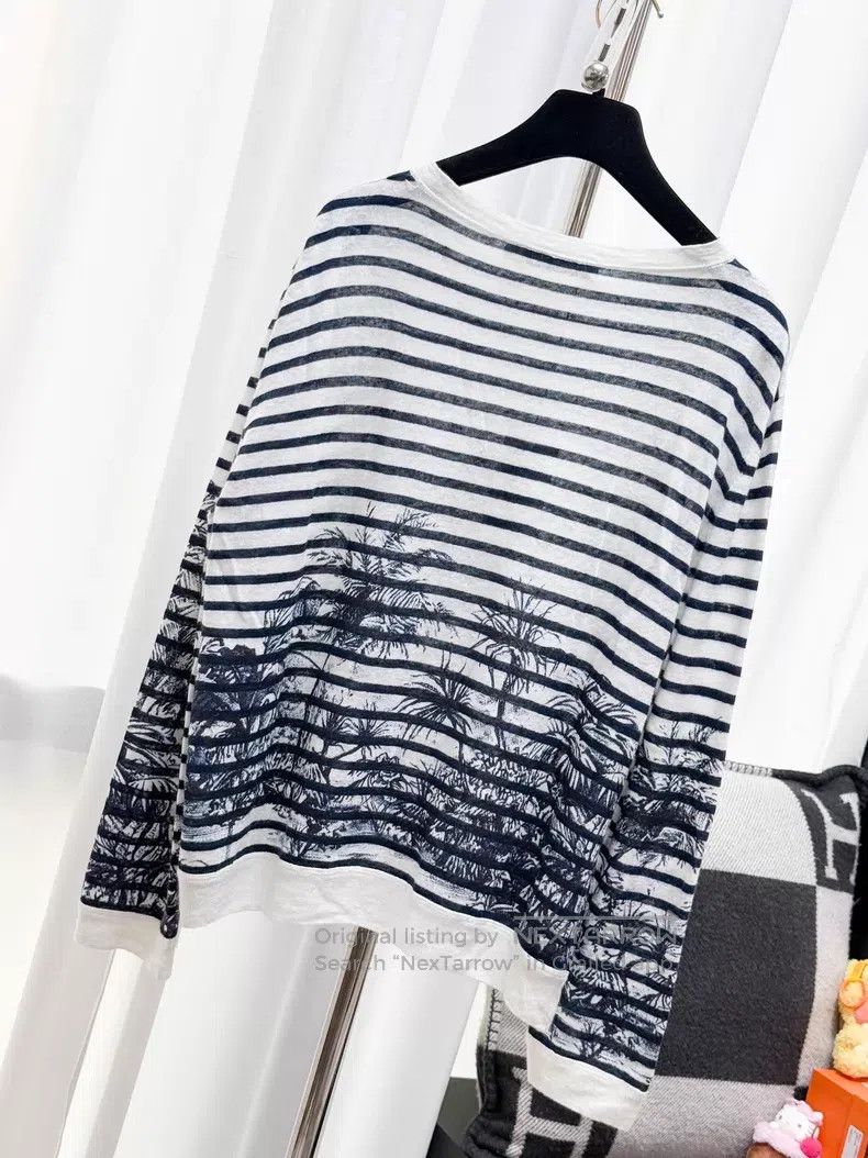 Dior Dior Color-blocked striped linen tropical garden Ruyi prin Size XS / US 0-2 / IT 36-38 - 3 Thumbnail