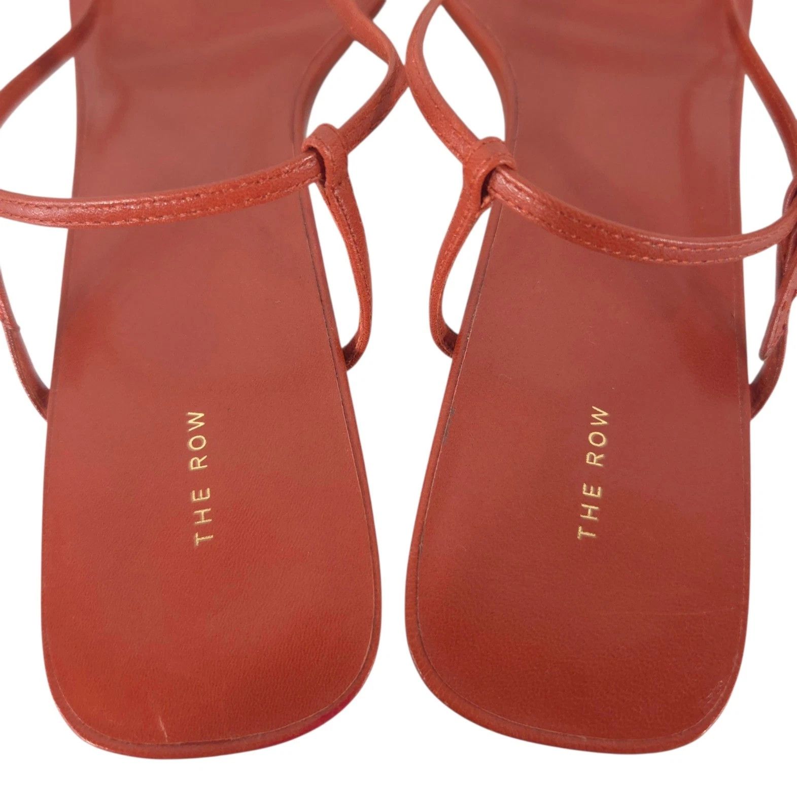 The Row The Row Bare Sandals US 12 EU 42 Womens Brick Red Strappy Size US 12 / IT 42 - 11 Thumbnail