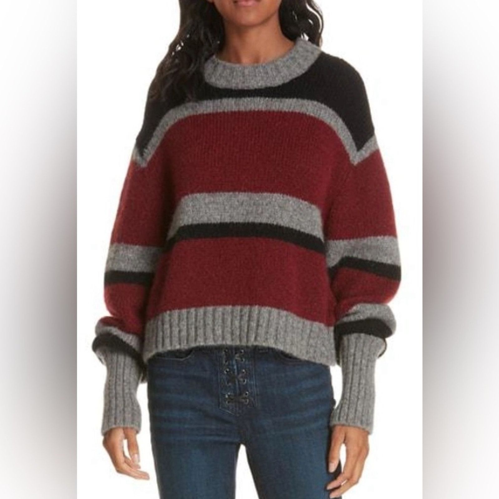 Veronica Beard VERONICA BEARD Magda Stripe Sweater alpaca wool blend Grailed