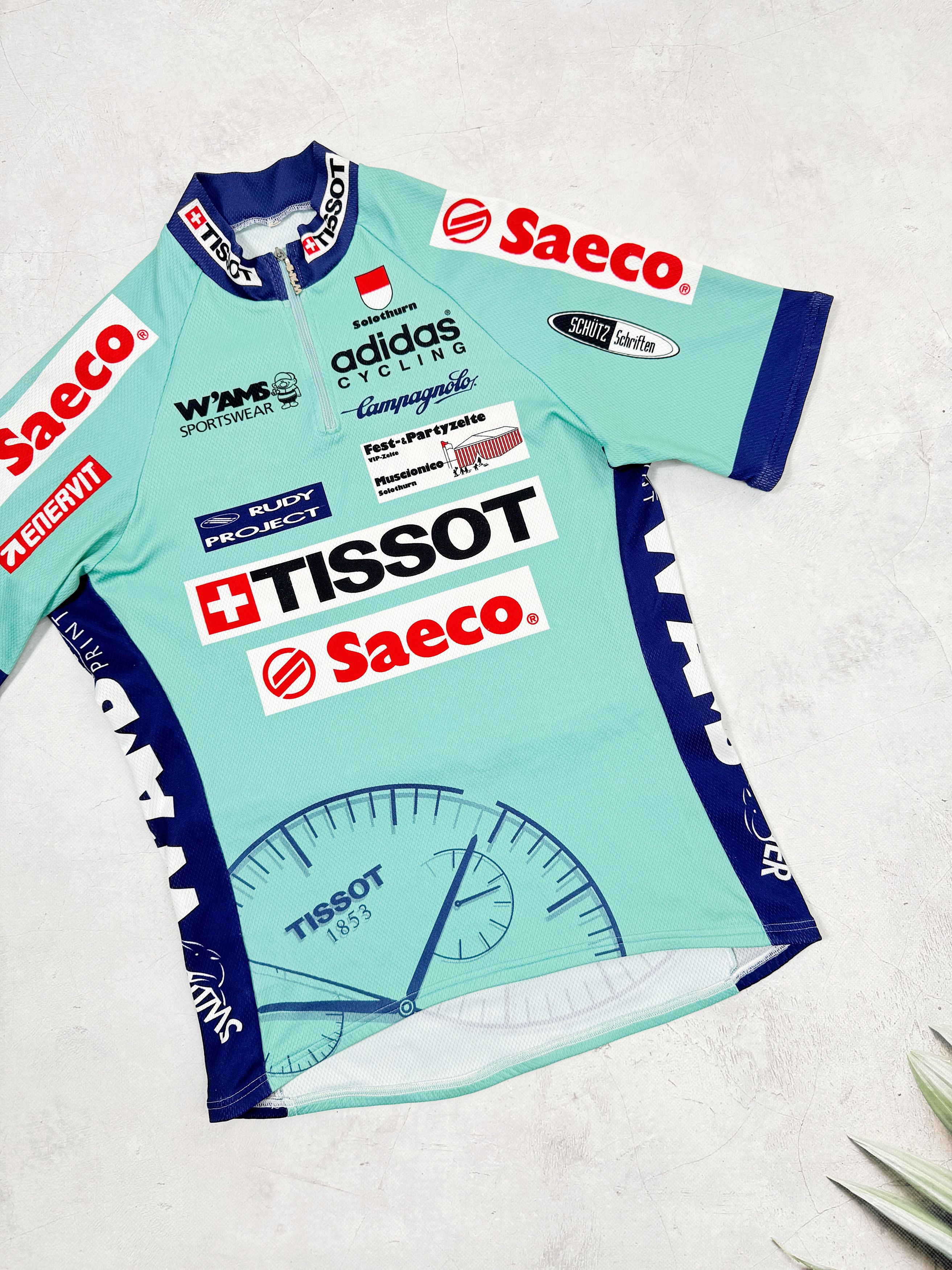 Vintage Vintage Wams Cycling Jersey Saeco Tissot Adidas Size US M / EU 48-50 / 2 - 4 Thumbnail