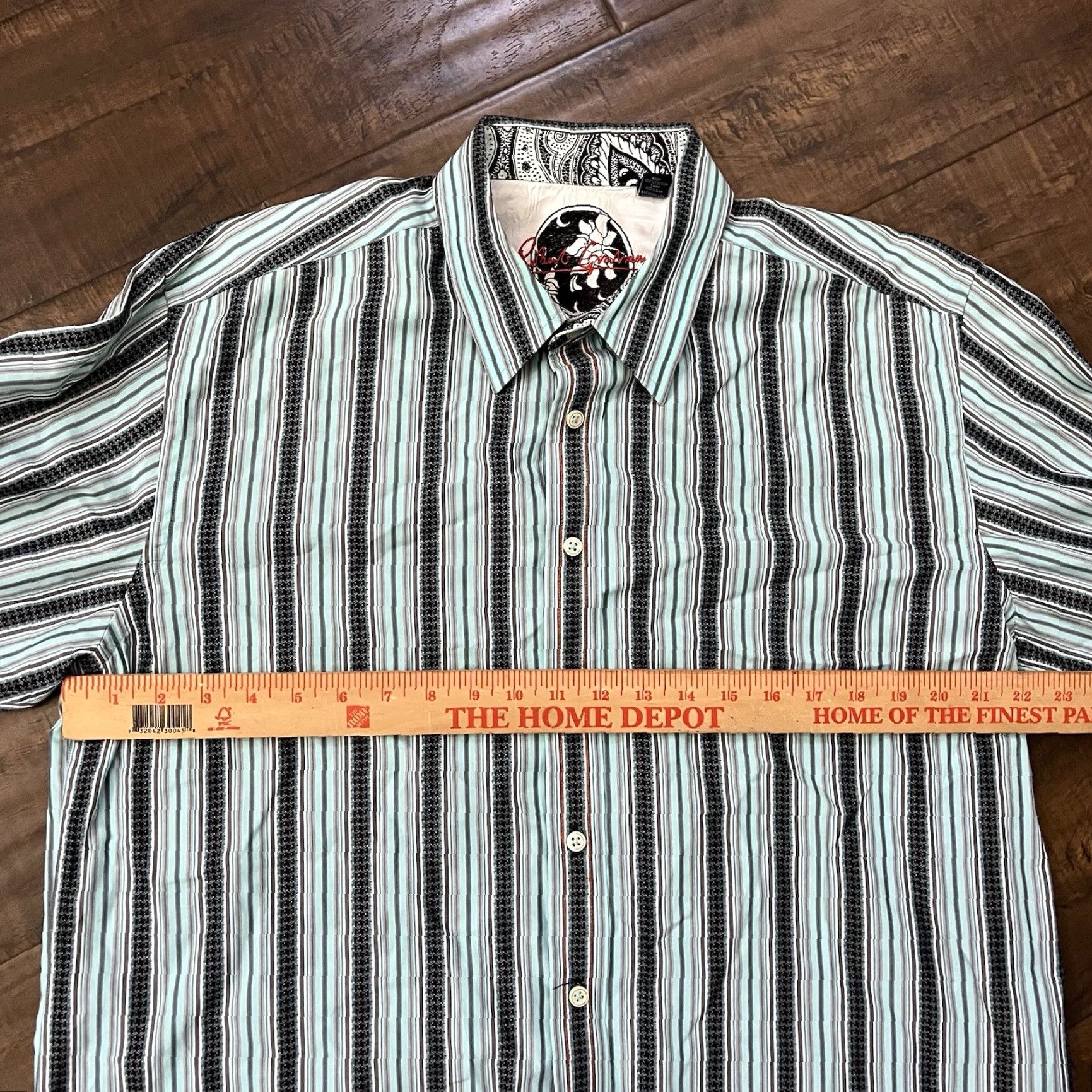 Robert Graham Robert Graham Shirt Button-Up Long Sleeve Mens XL Blue Size US XL / EU 56 / 4 - 7 Thumbnail