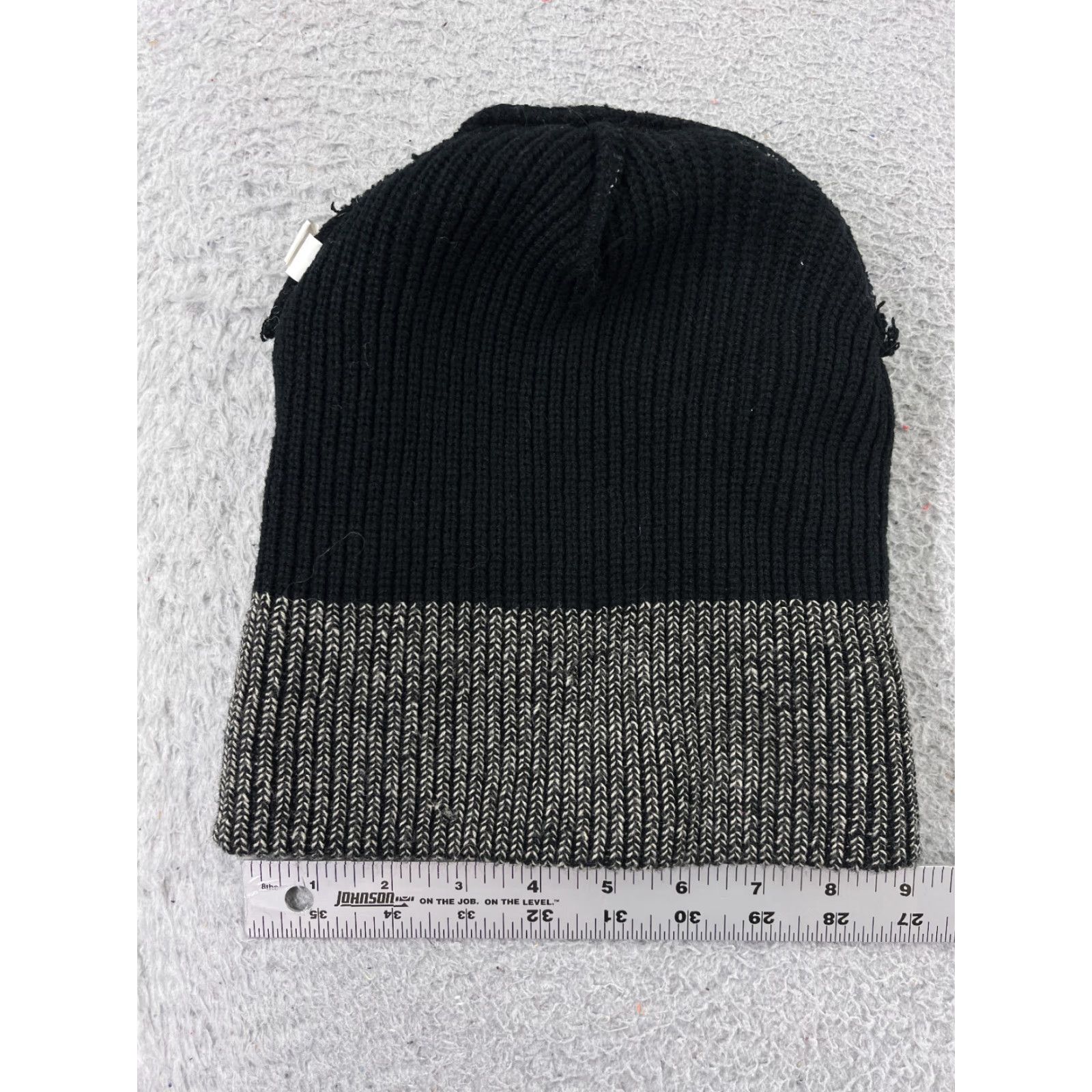 Vintage Walgreen Beanie Knit Hat Adult One Size Black Gray 100% Acrylic Snowboard Ski Winter Mens Size ONE SIZE - 3 Thumbnail