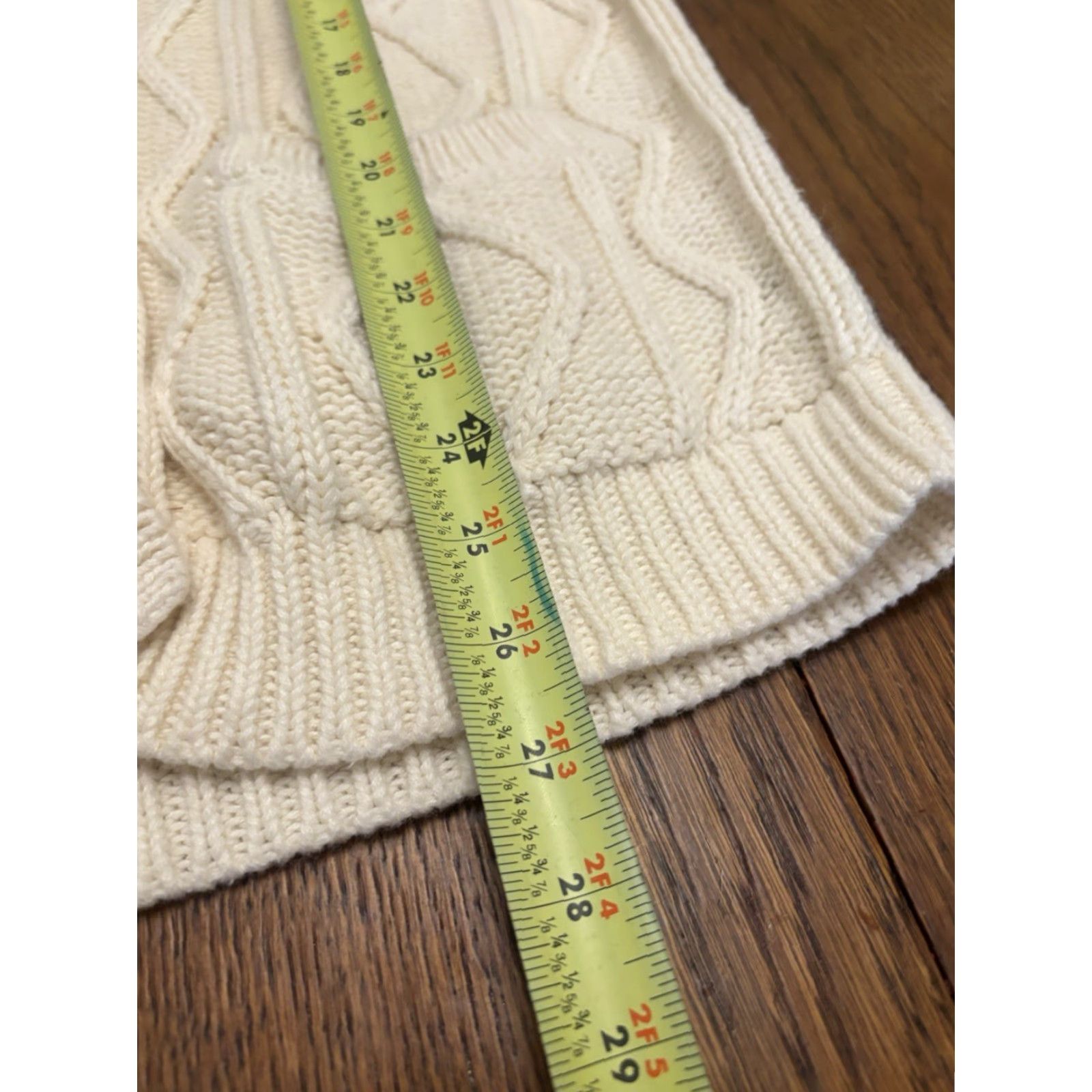 Vintage VINTAGE Ivory Wool Cable Knit Cardigan Sweater Long Sleeve Women M Size M / US 6-8 / IT 42-44 - 5 Thumbnail