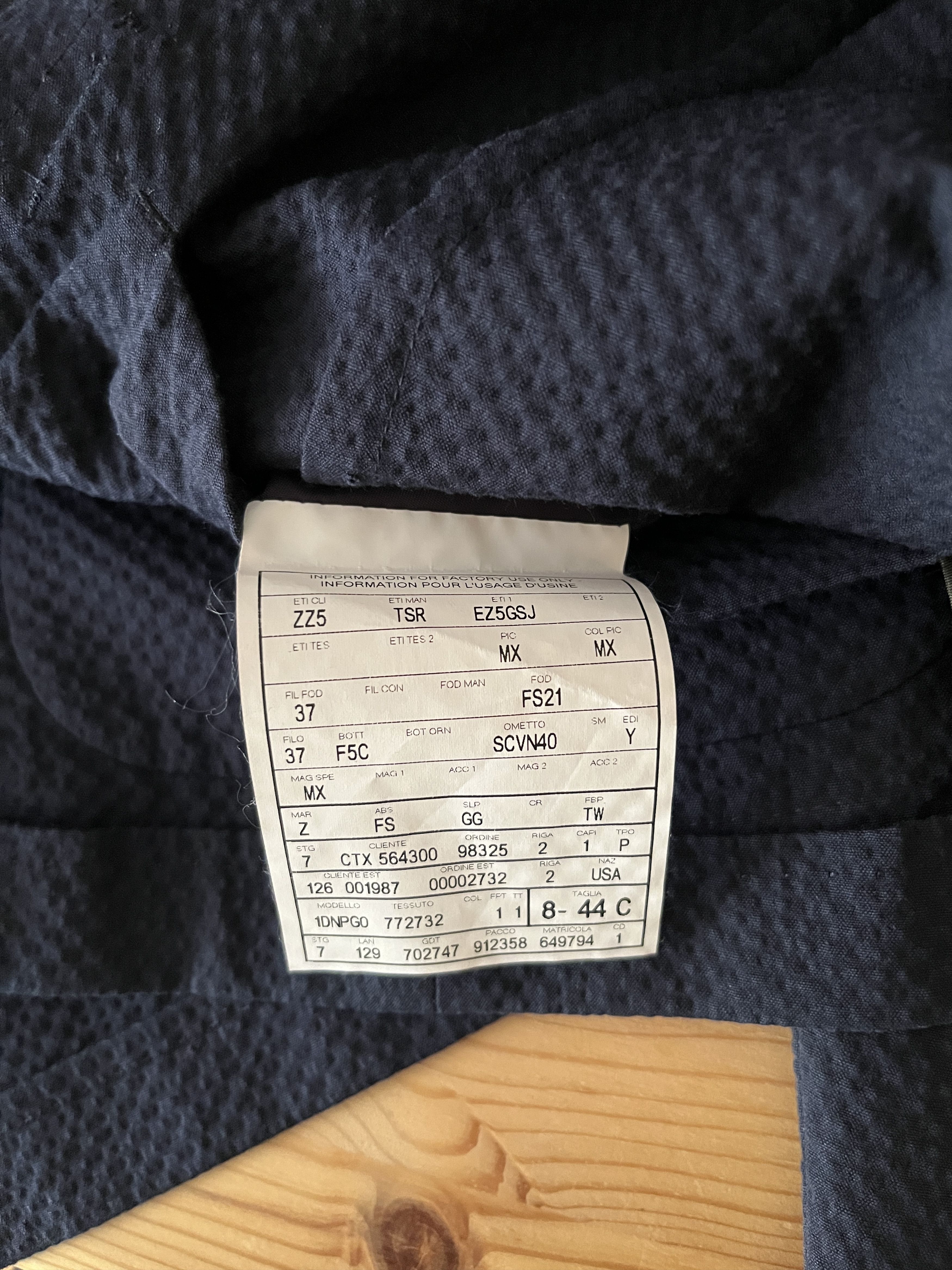 Z Zegna Z Zegna Navy Lightweight textured blazer / Shirt Jacket, 37 Size 38S - 10 Thumbnail
