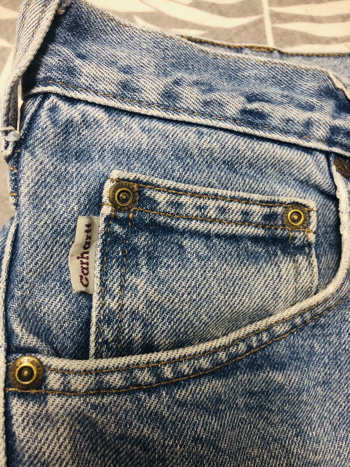 Carhartt × Vintage Vintage distressed carhatt baggy jeans Size US 34 / EU 50 - 6 Thumbnail