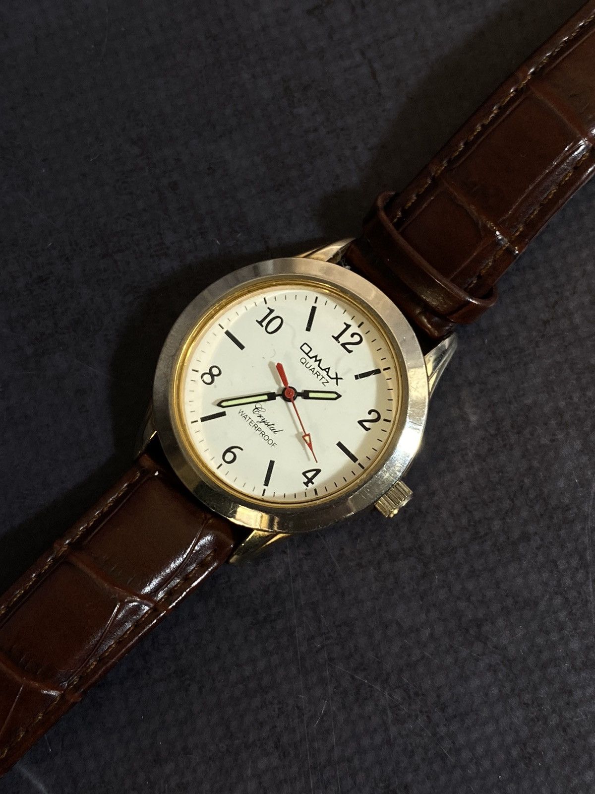 Japanese Brand × Vintage Omax Classic Leather Strap Watch Japanese Brand Size ONE SIZE - 3 Thumbnail