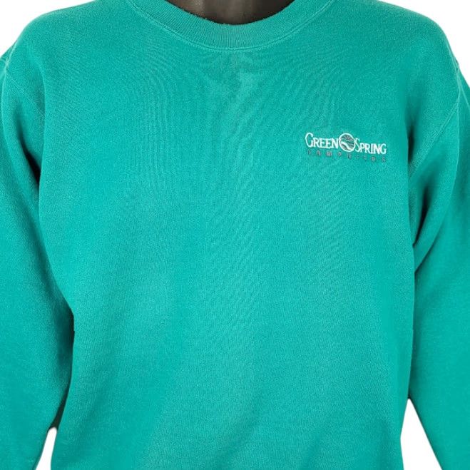 Hanes VINTAGE Hanes Sweatshirt Mens Size S Blue Crew Neck Long Sleeve 90s Computing Tech Green Spring Computers Size US S / EU 44-46 / 1 - 2 Thumbnail