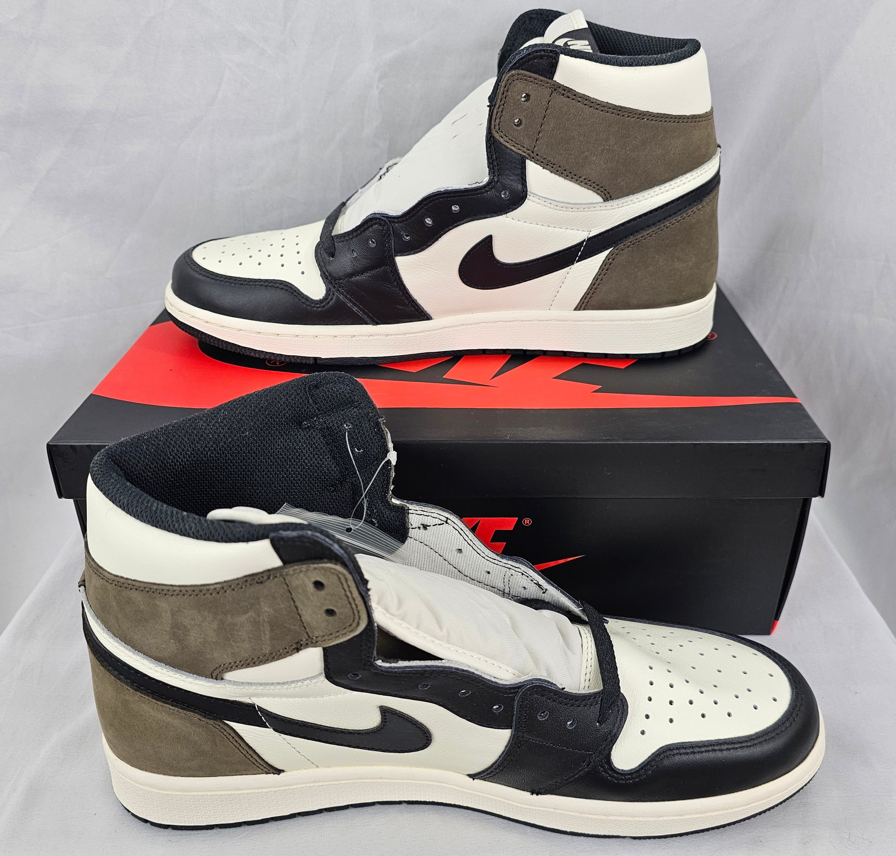Jordache Nike Jordan 1 Retro OG High Dark Mocha Brown Men's Size 13 Size US 13 / EU 46 - 3 Thumbnail