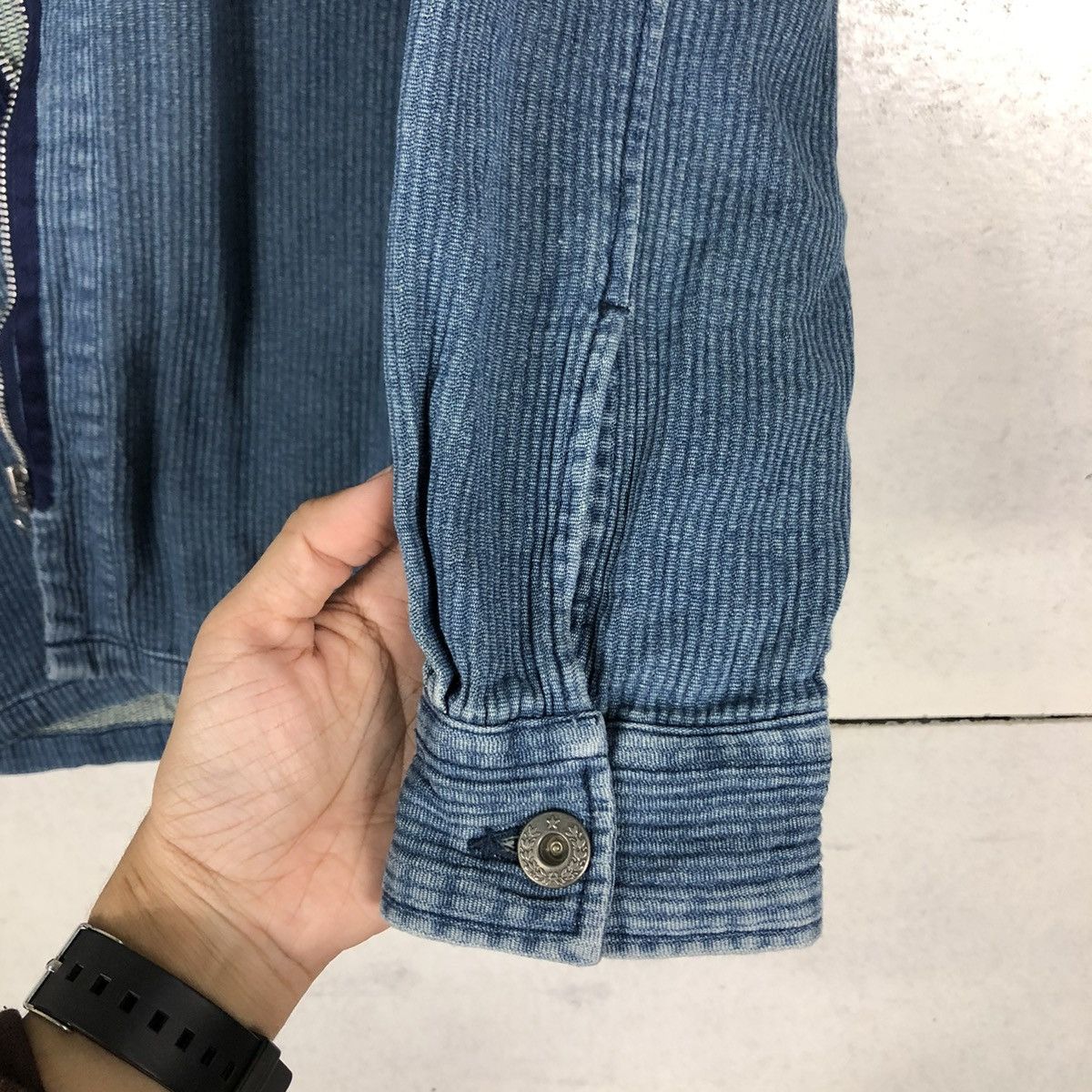 Japanese Brand 📌VINTAGE INDIGO WORK CHORE JACKET MADISON WALKER JAPAN Size US L / EU 52-54 / 3 - 14 Thumbnail