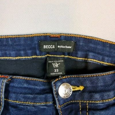 True Religion True Religion Women’s Size 33 Pants Blue Becca Jeans Size 33" - 5 Thumbnail