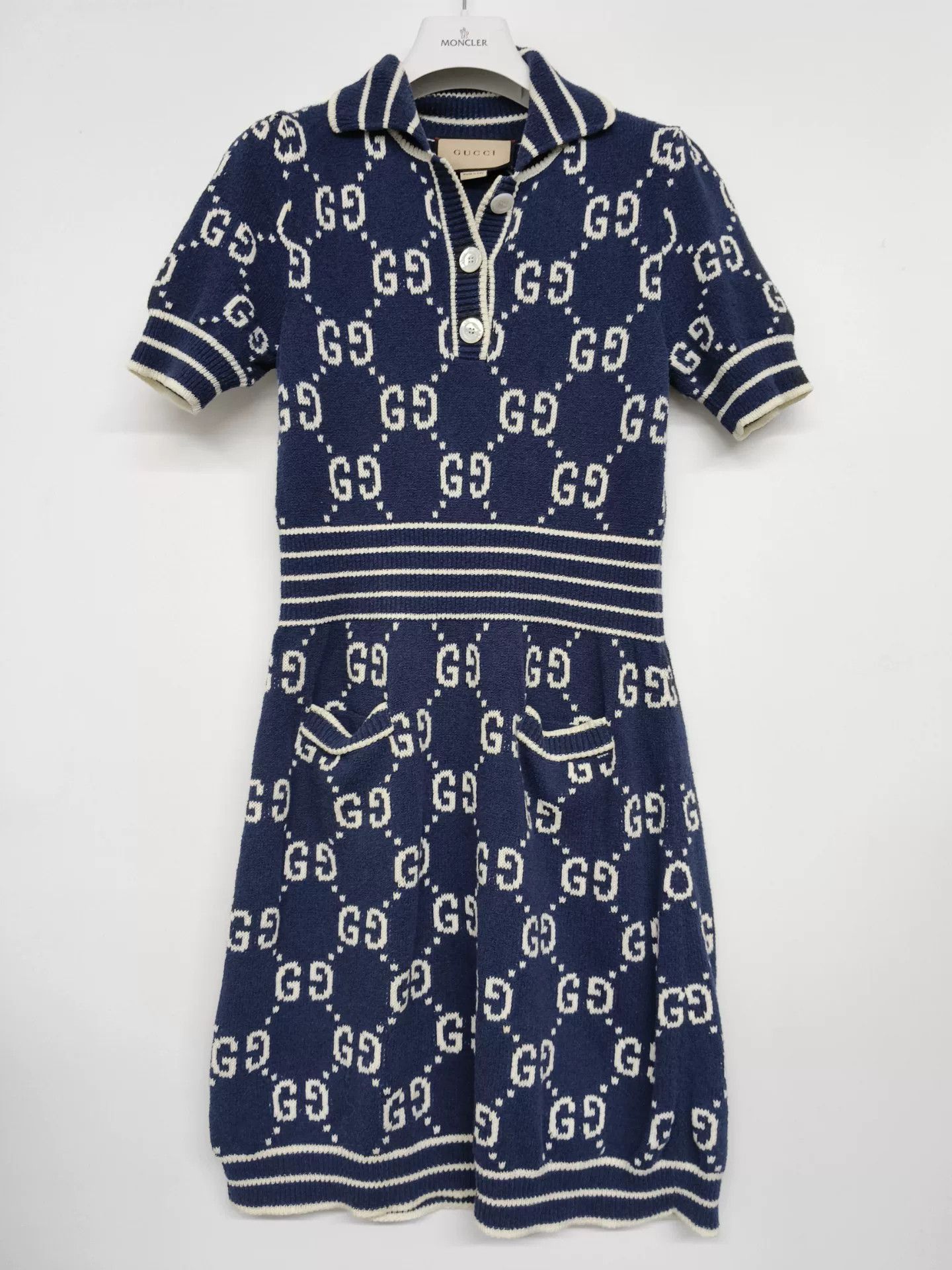 Gucci Gucci Blue GG Pattern Short Sleeve Dress Size XS / US 0-2 / IT 36-38 - 1 Thumbnail