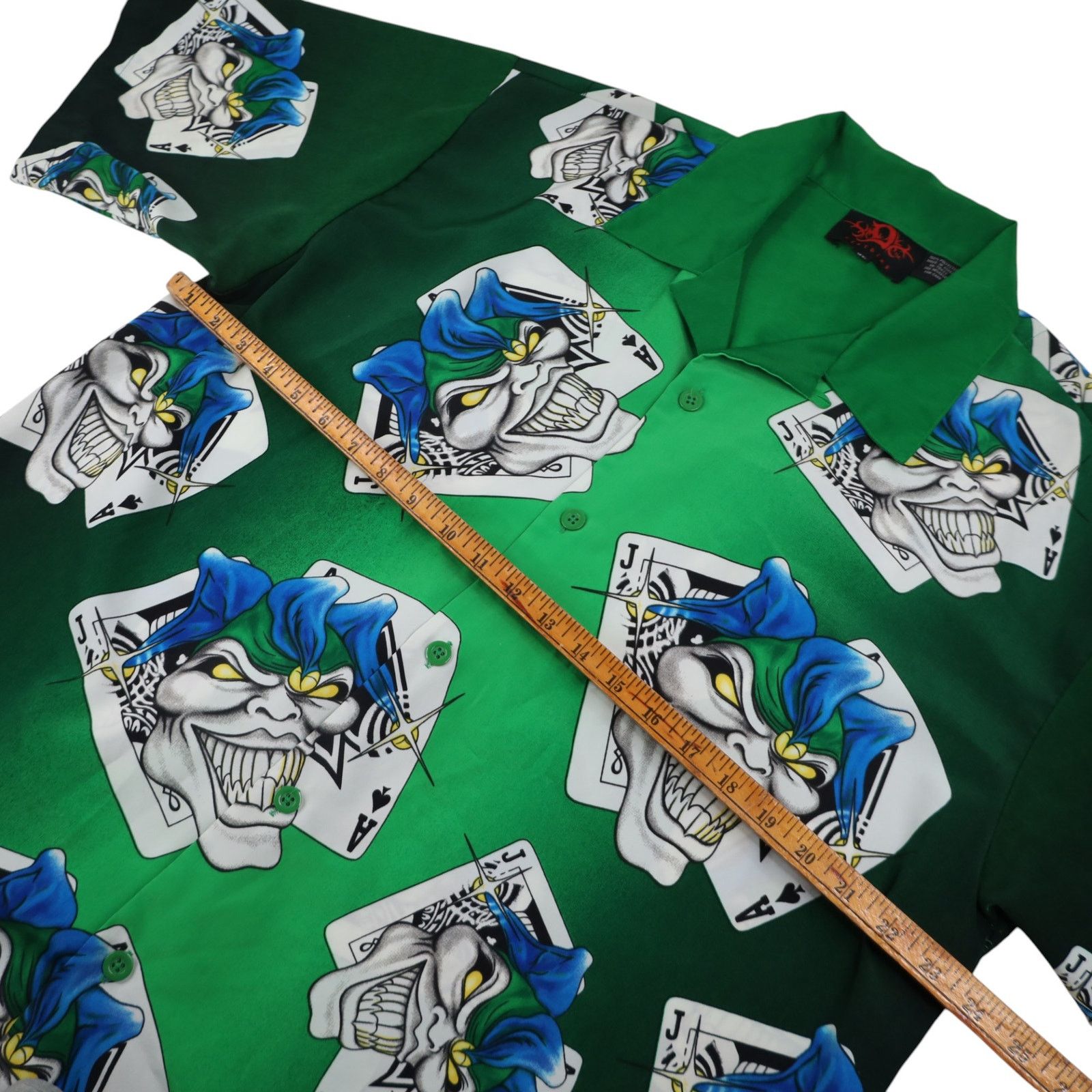 DC × Vintage Vintage Y2k DC Clothing Polyester Joker Card Button Up Shirt Size US XL / EU 56 / 4 - 8 Thumbnail