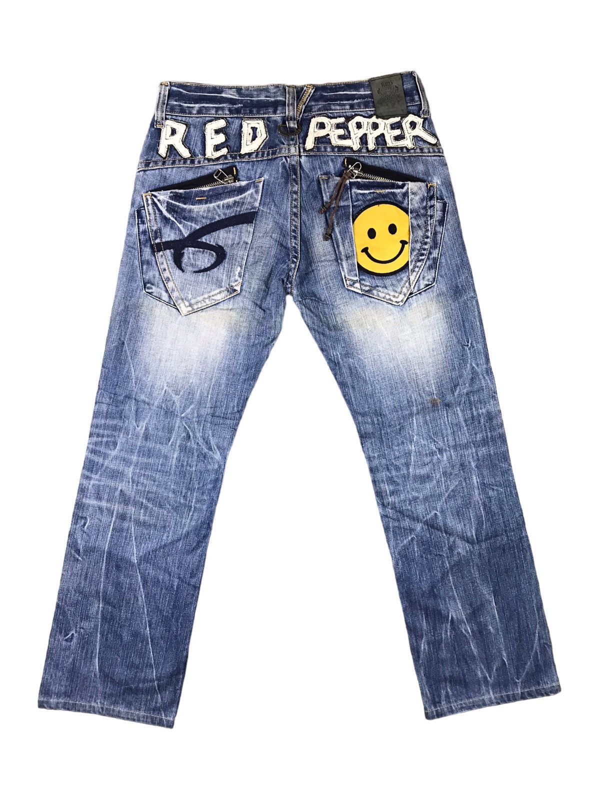 image of Archival Clothing x Vintage Authentic Red Pepper Smile Jeans, Men's (Size 34)