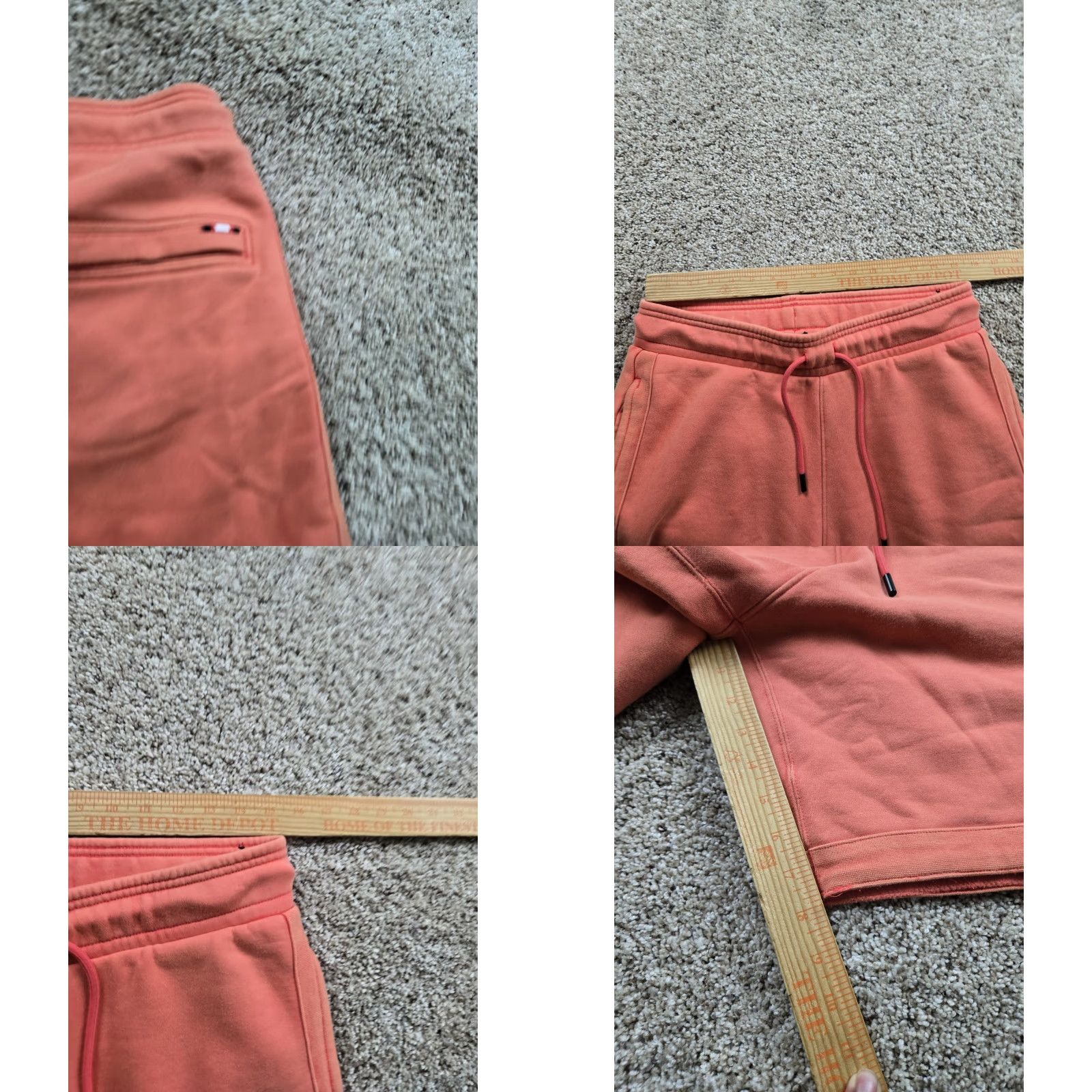 Nike Nike Jordan Shorts Mens S Coral Red Drawstring Heavyweight Routine Inseam 8in Cotton Spandex Fleece Logo Elastic Pockets Casual Size US 29 - 8 Thumbnail
