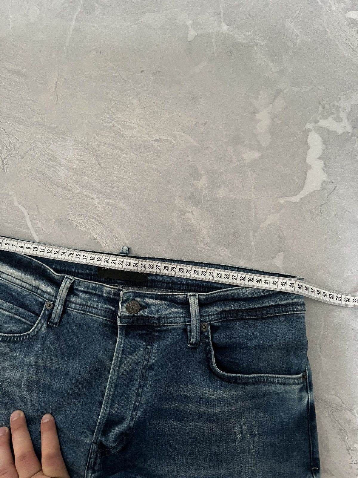 Japanese Brand Flared Distressed Heavy Jeans / Undercover Style Faded 90 Size US 35 - 6 Thumbnail